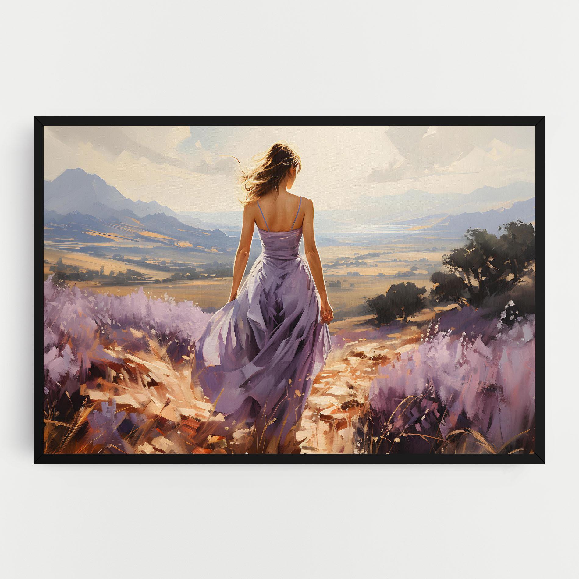 Obraz na Płótnie Purple Dress Woman mockup 0