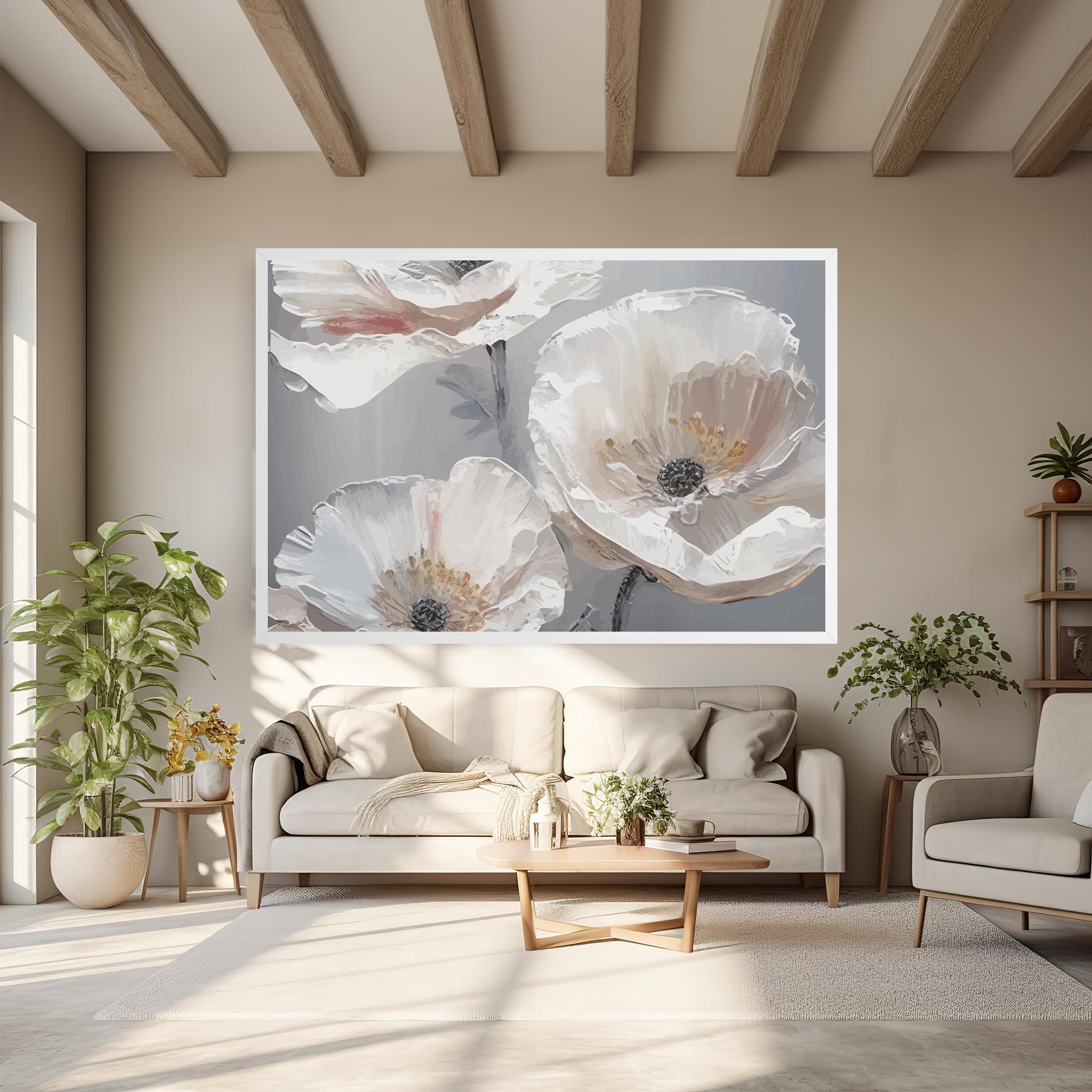 Obraz na Płótnie Cream Mix Flower mockup 6