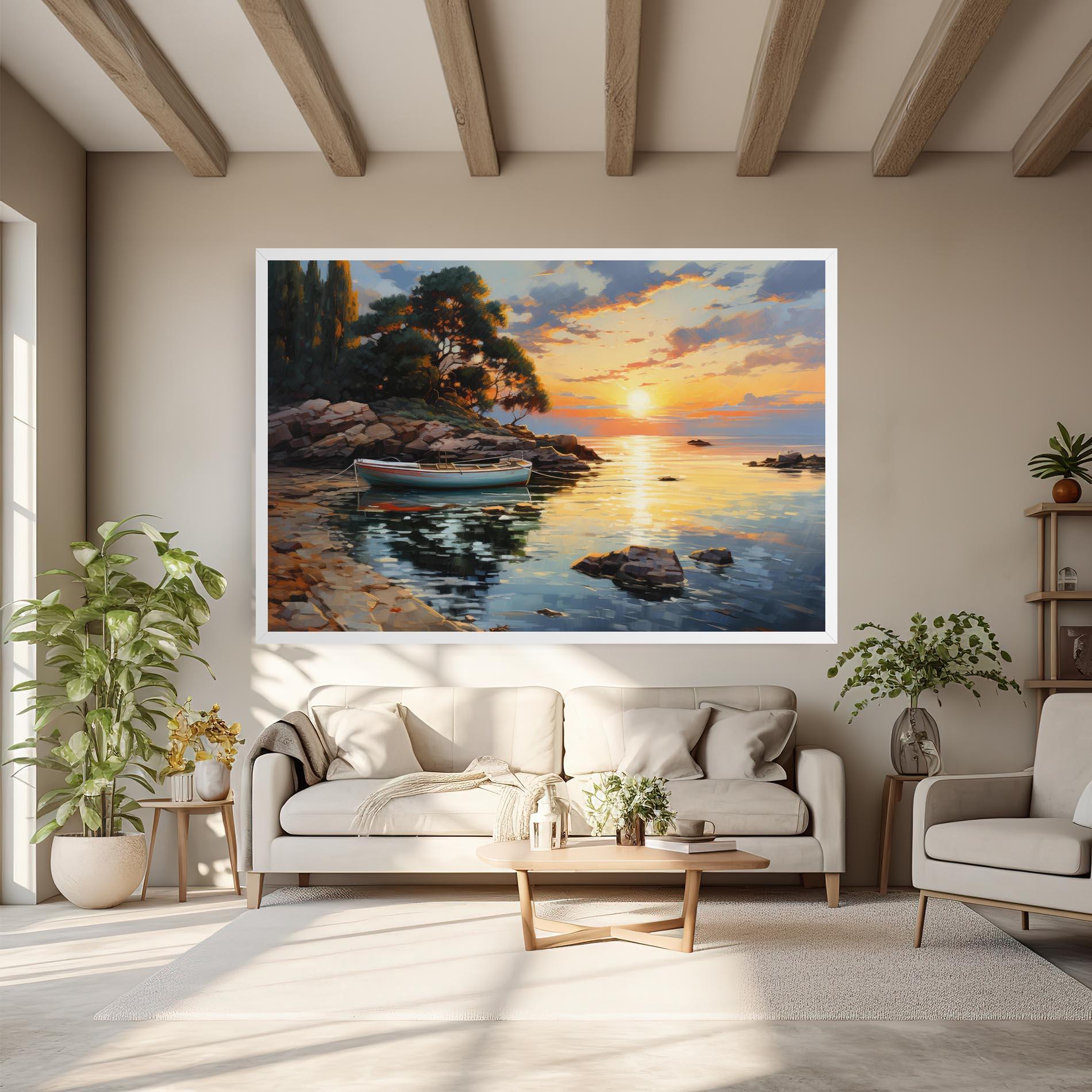 Obraz na Płótnie Sunset Sea Art mockup 6