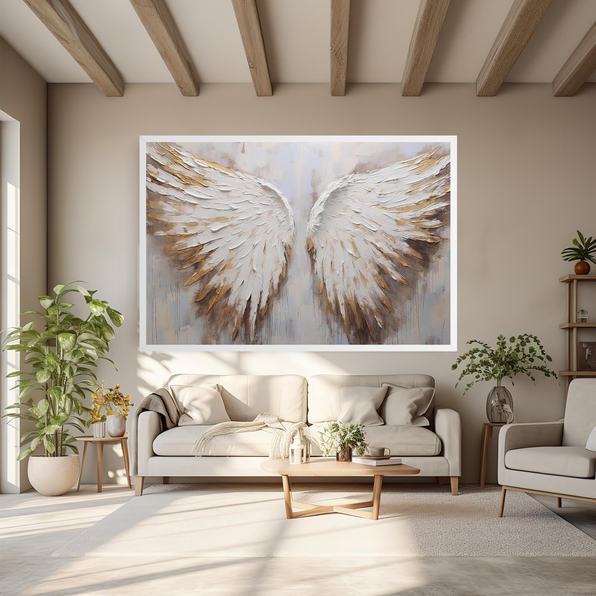 Obraz na Płótnie White Angel Wings mockup 6