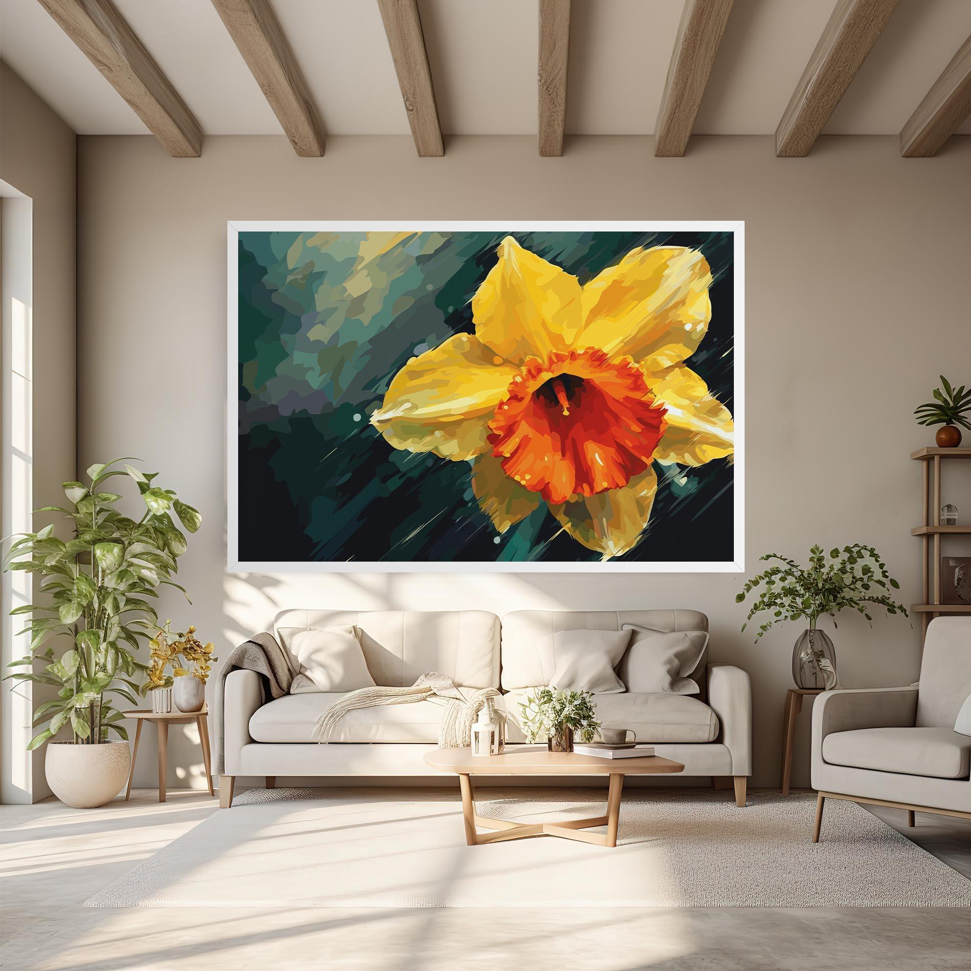 Obraz na Płótnie Yellow Flower Art mockup 6