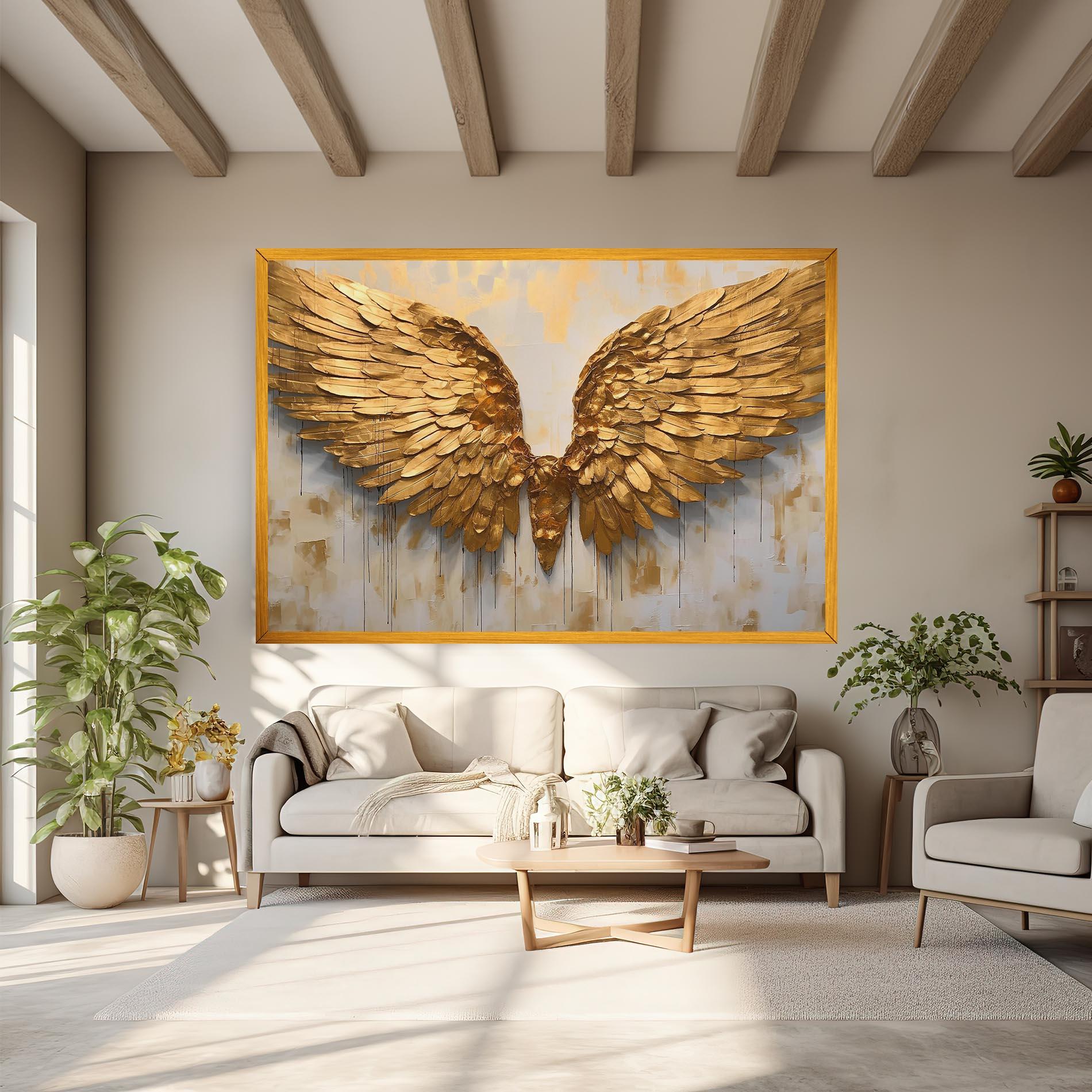 Obraz na Płótnie Golden Wings Art mockup 6
