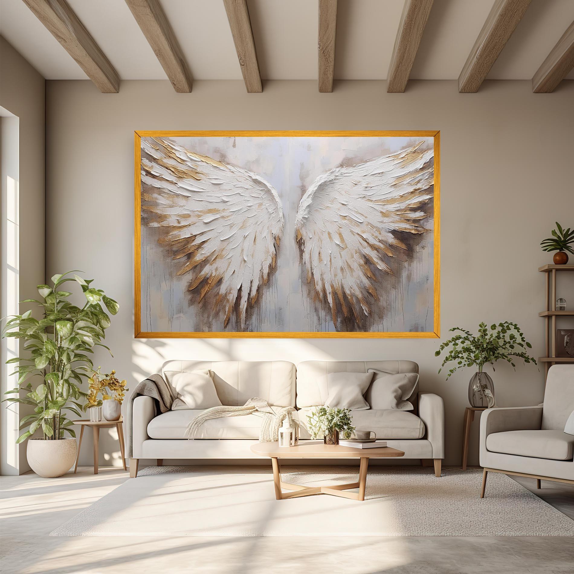 Obraz na Płótnie White Angel Wings mockup 6