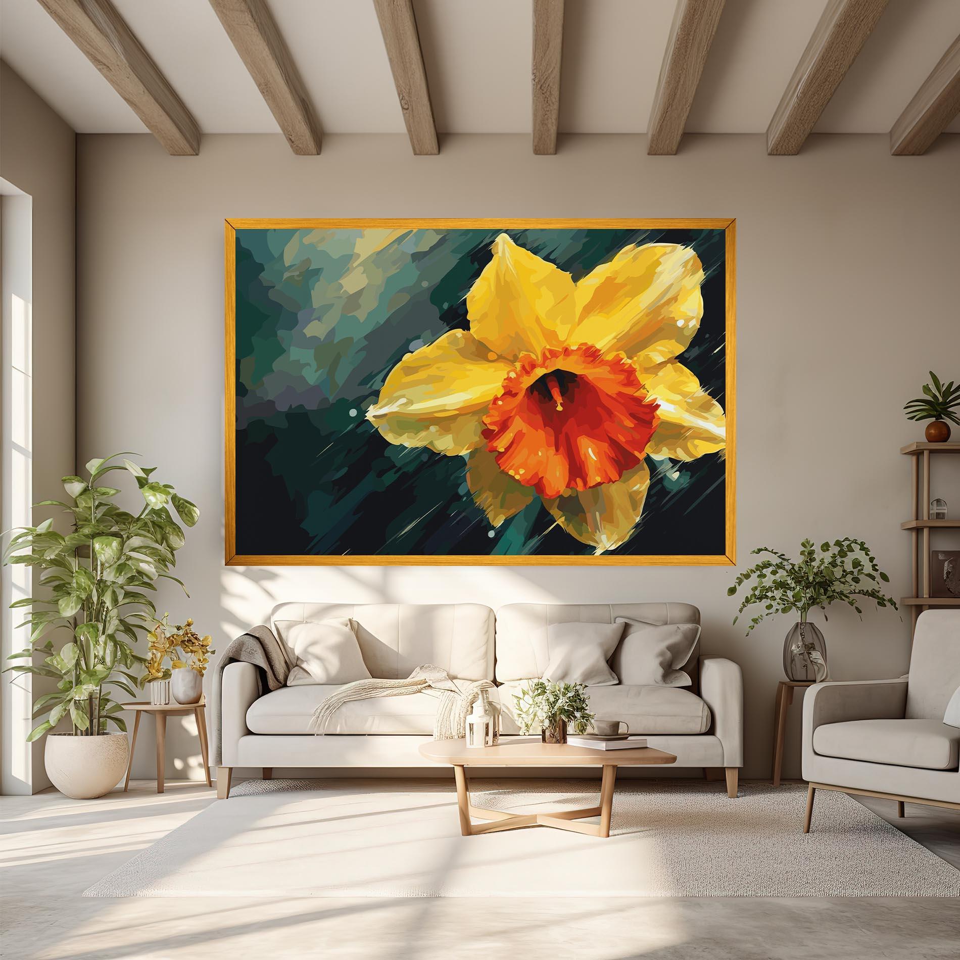 Obraz na Płótnie Yellow Flower Art mockup 6