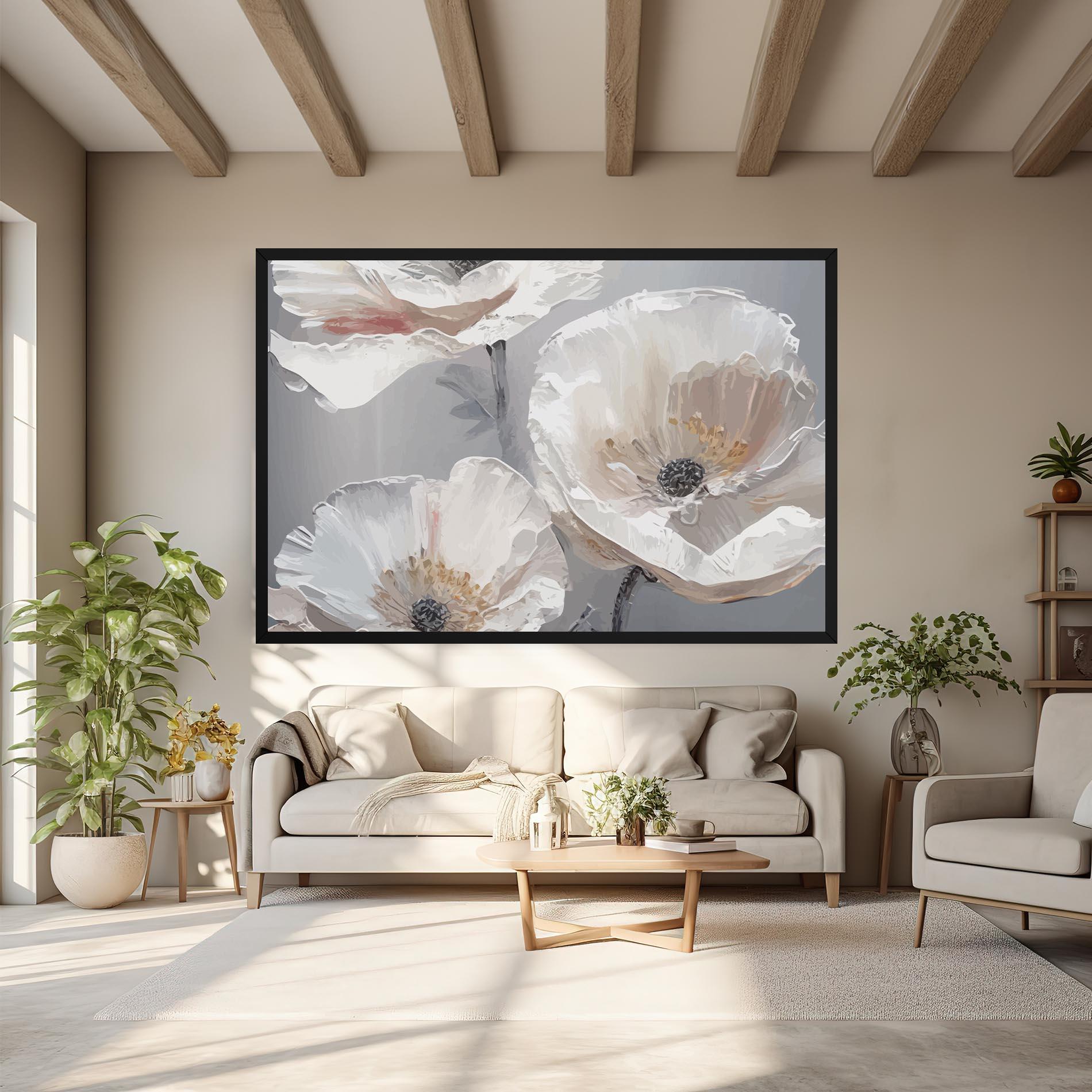 Obraz na Płótnie Cream Mix Flower mockup 6