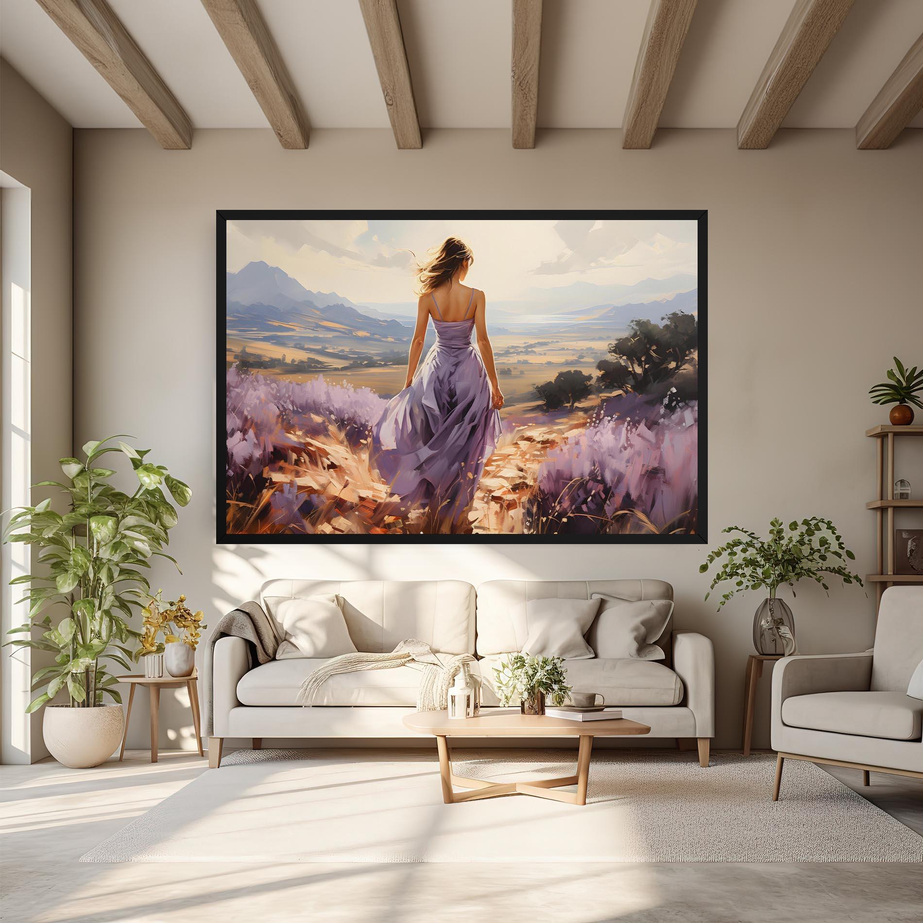 Obraz na Płótnie Purple Dress Woman mockup 6