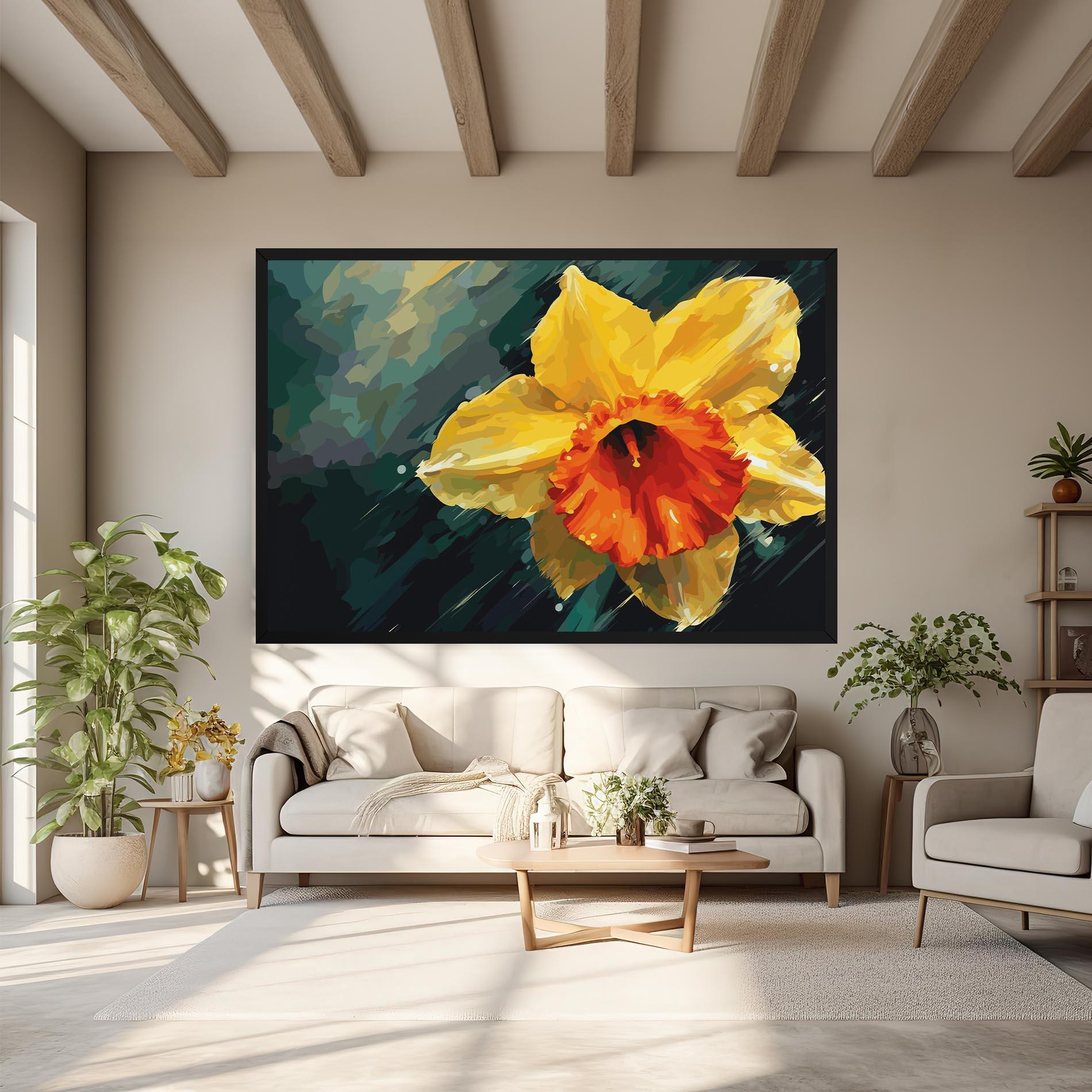 Obraz na Płótnie Yellow Flower Art mockup 6