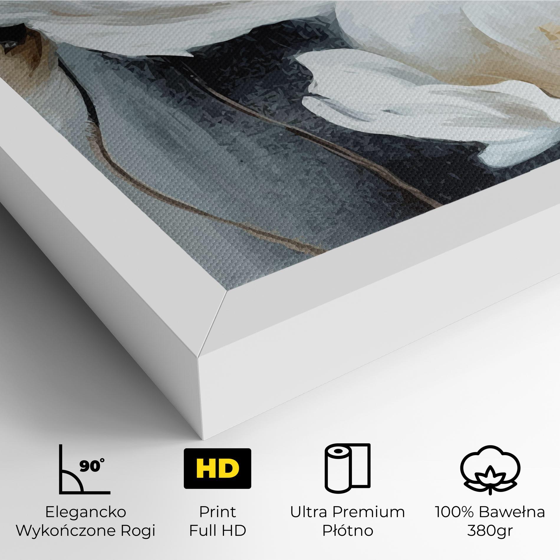 Obraz na Płótnie Paint Texture Flower mockup 4