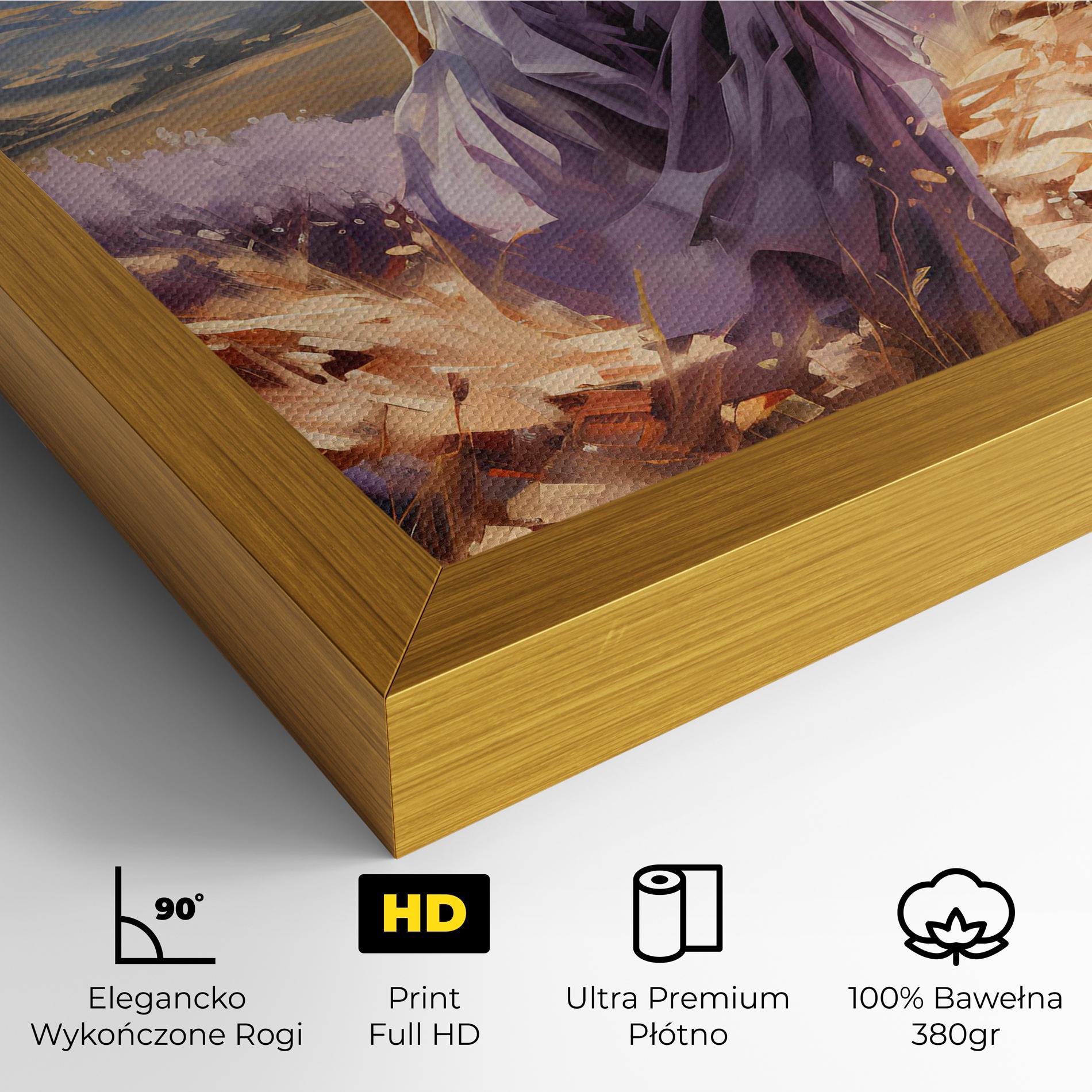 Obraz na Płótnie Purple Dress Woman mockup 4