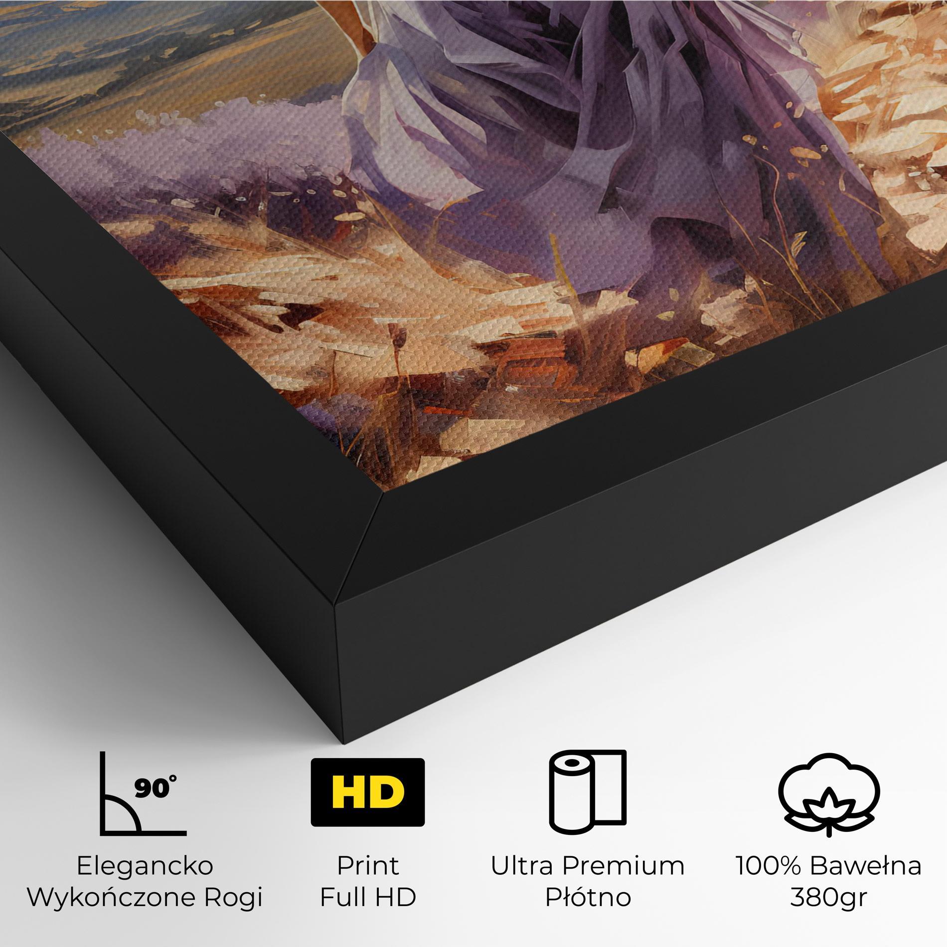 Obraz na Płótnie Purple Dress Woman mockup 4