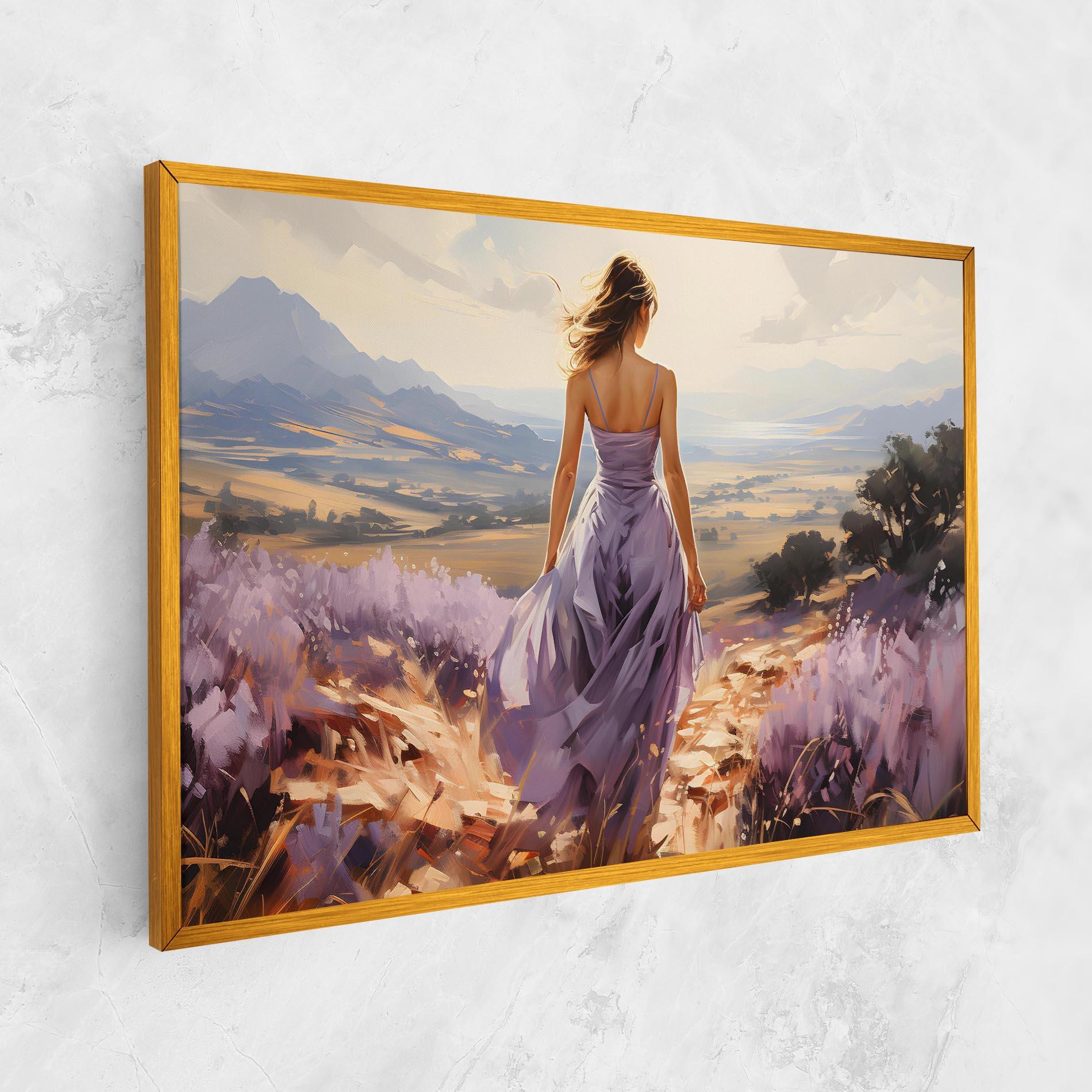 Obraz na Płótnie Purple Dress Woman mockup 1