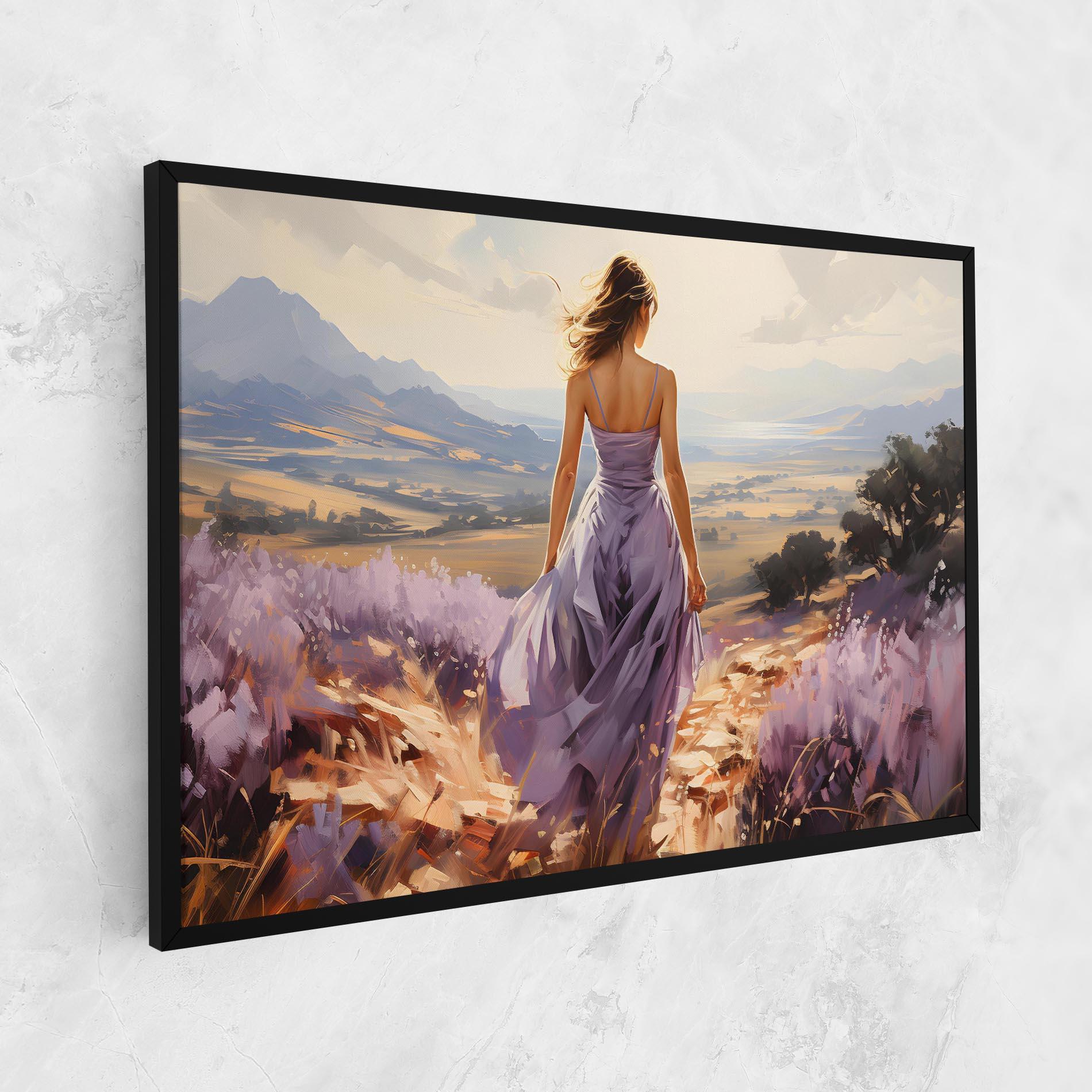 Obraz na Płótnie Purple Dress Woman mockup 1