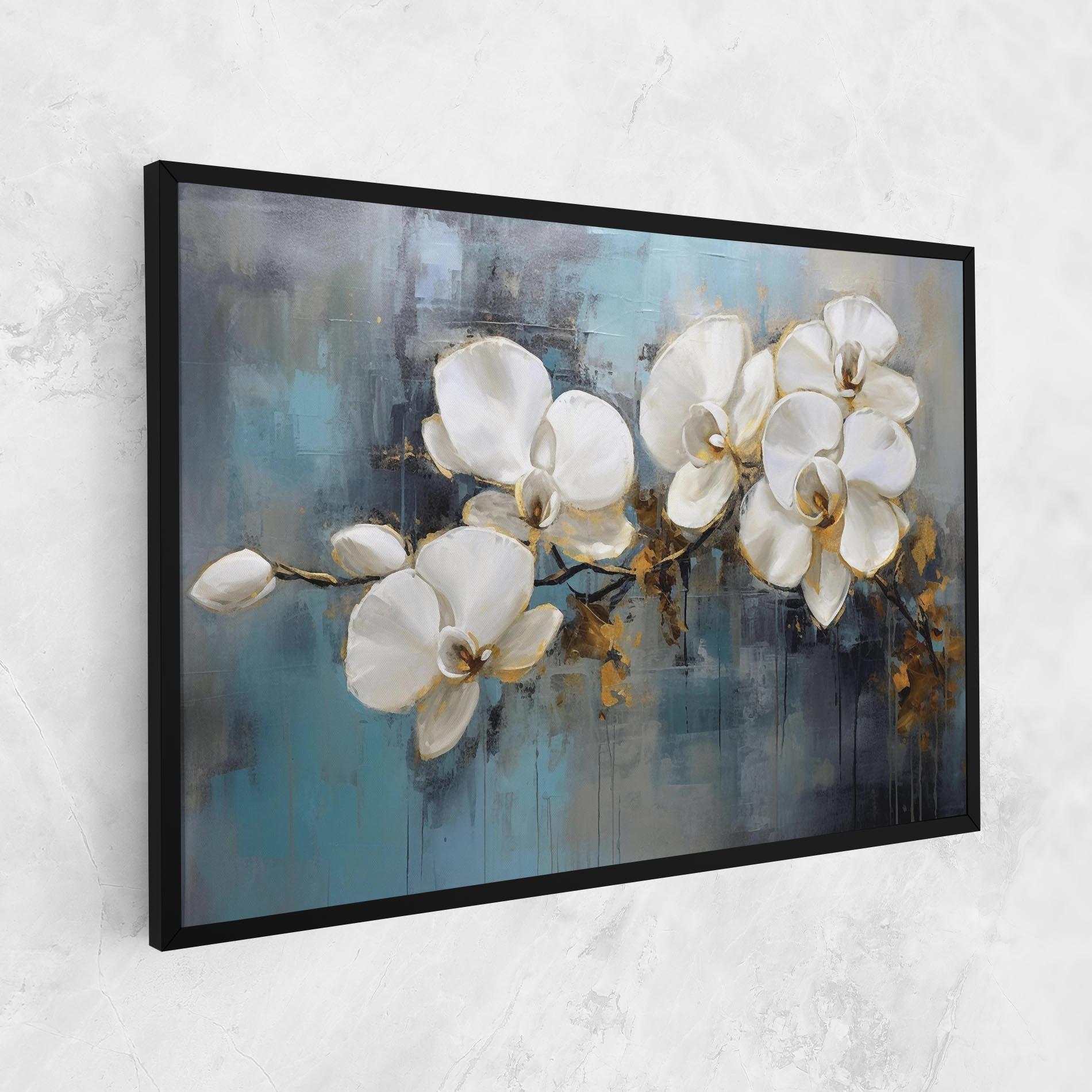 Obraz na Płótnie White Orchids Painting mockup 1