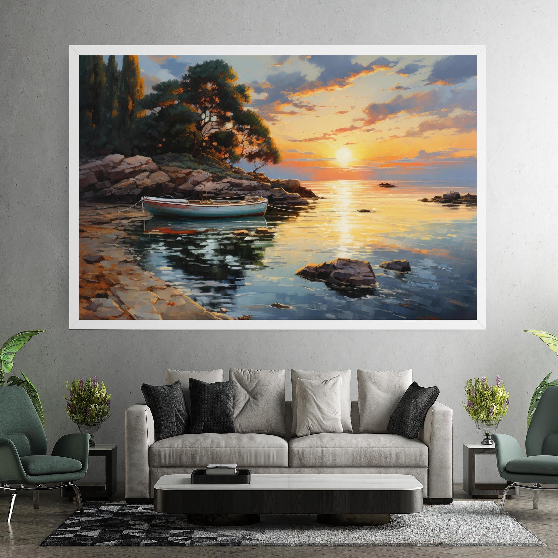 Obraz na Płótnie Sunset Sea Art mockup 7