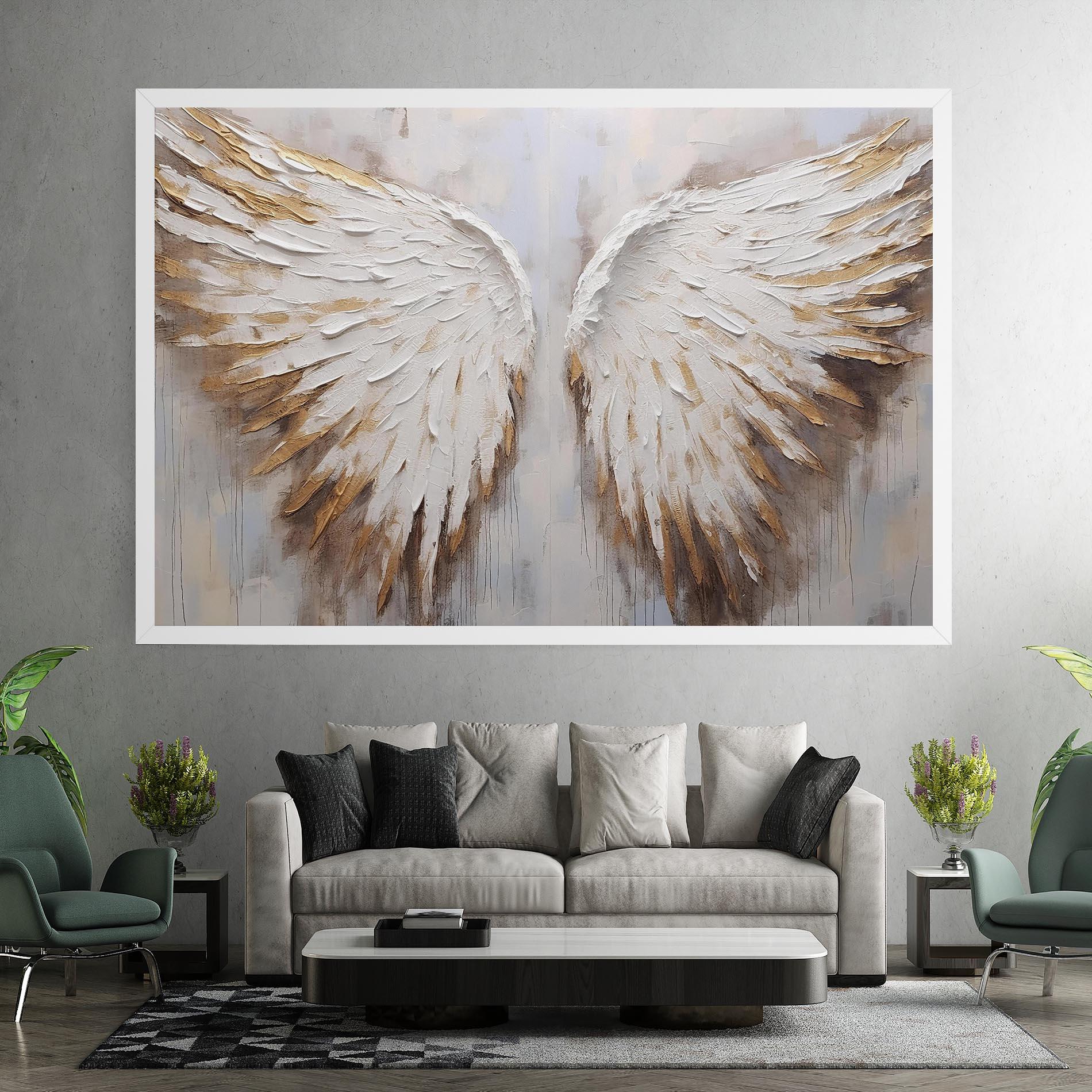 Obraz na Płótnie White Angel Wings mockup 7