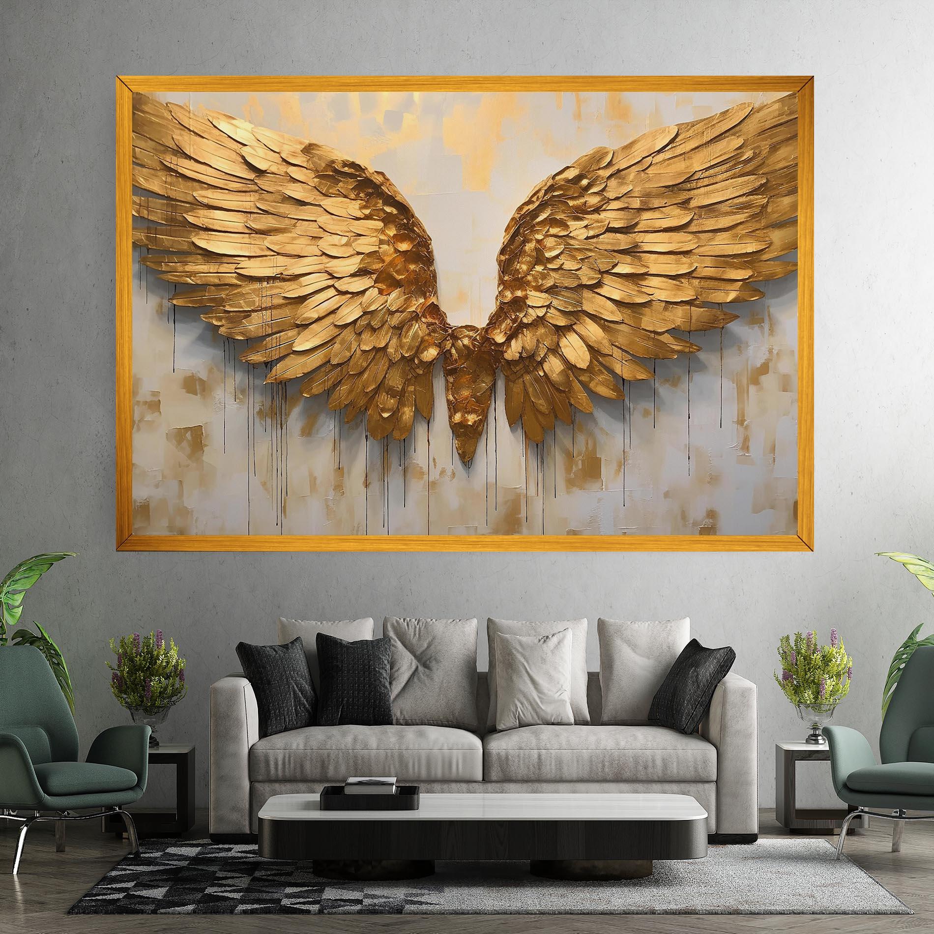 Obraz na Płótnie Golden Wings Art mockup 7