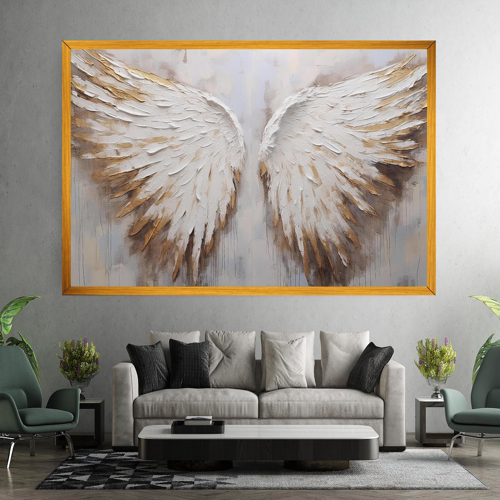 Obraz na Płótnie White Angel Wings mockup 7