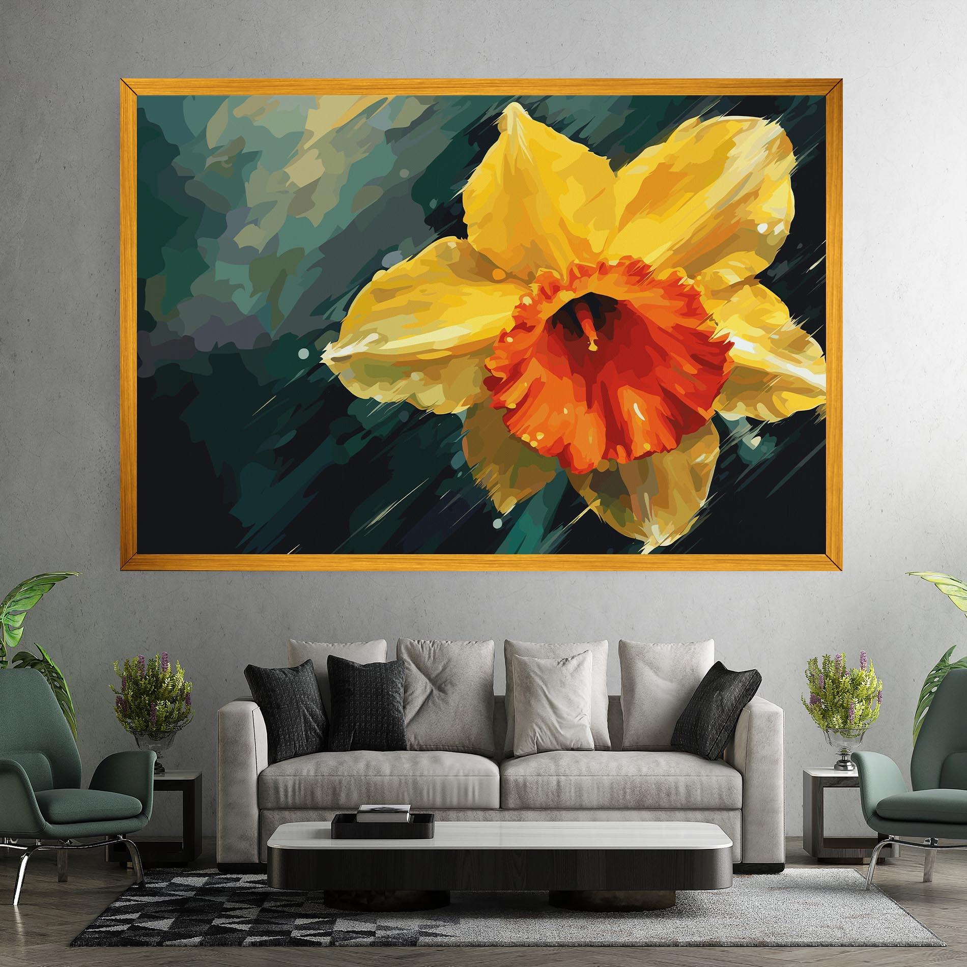 Obraz na Płótnie Yellow Flower Art mockup 7