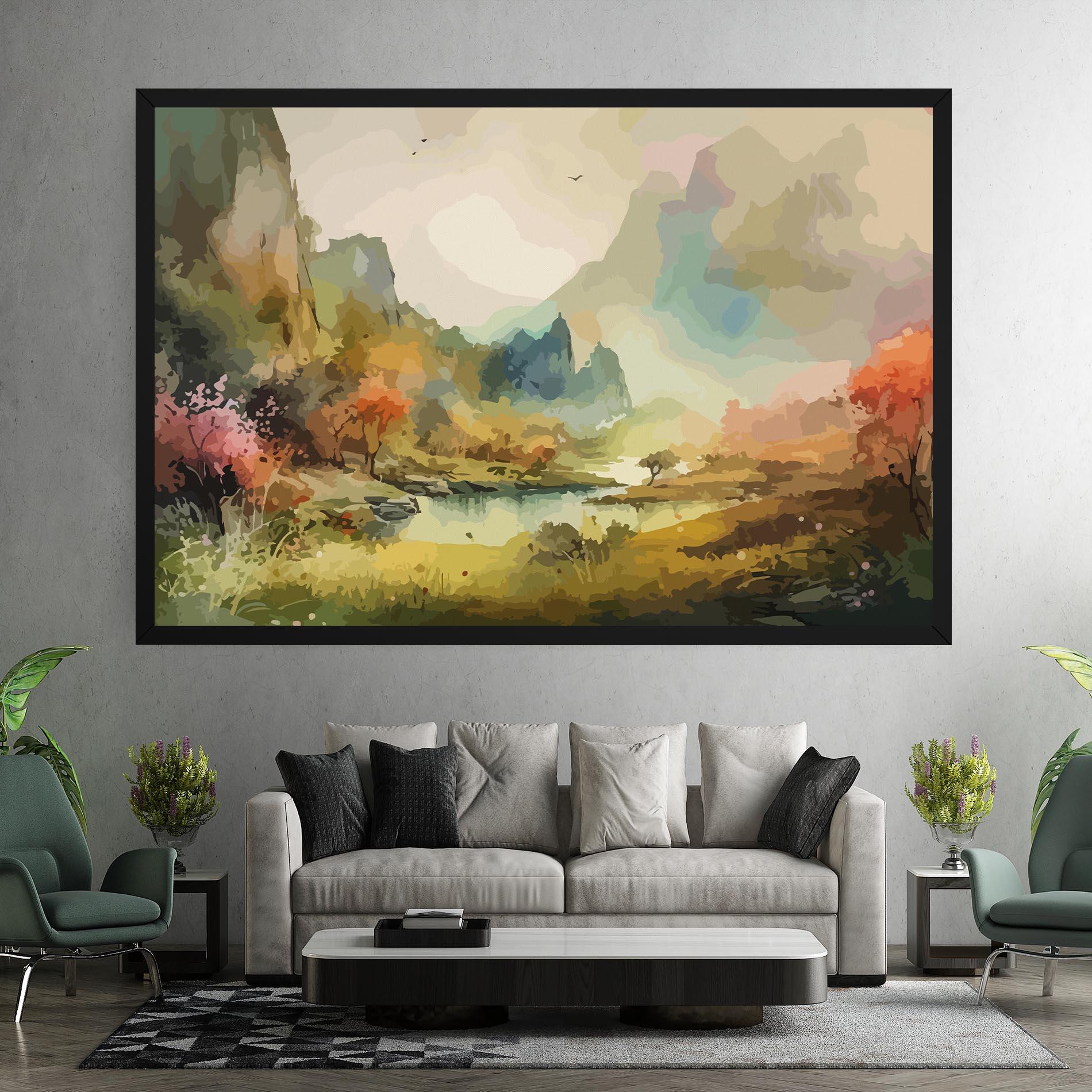 Obraz na Płótnie Nature Painting mockup 7