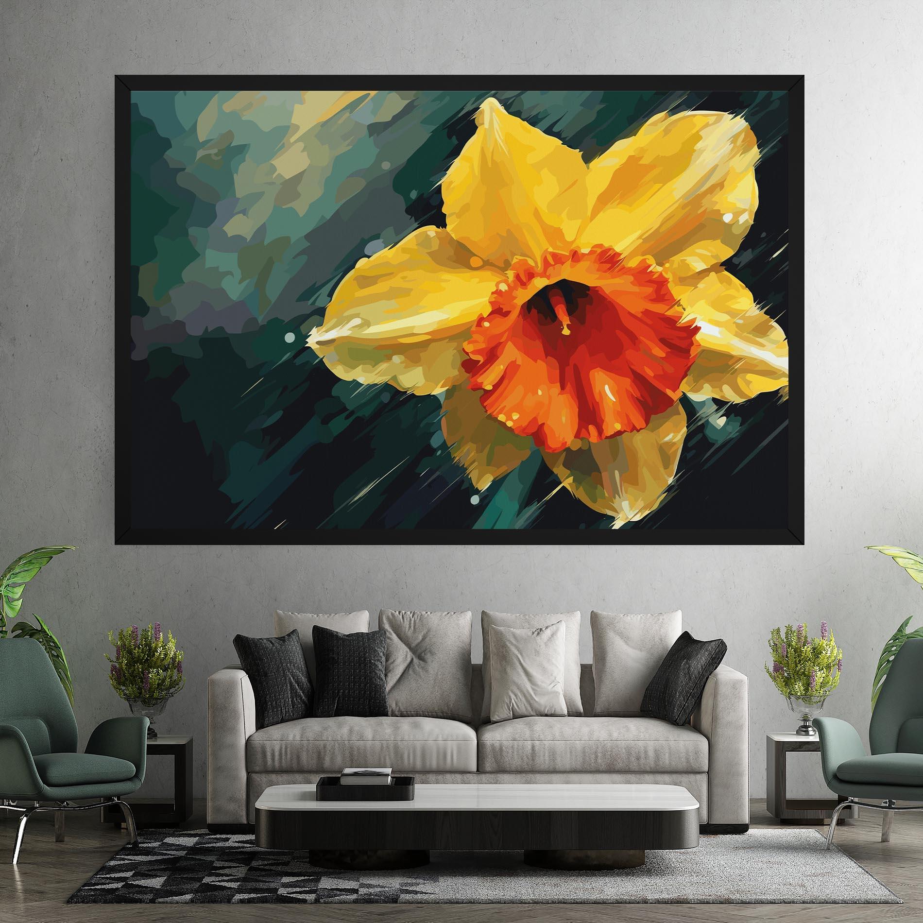 Obraz na Płótnie Yellow Flower Art mockup 7