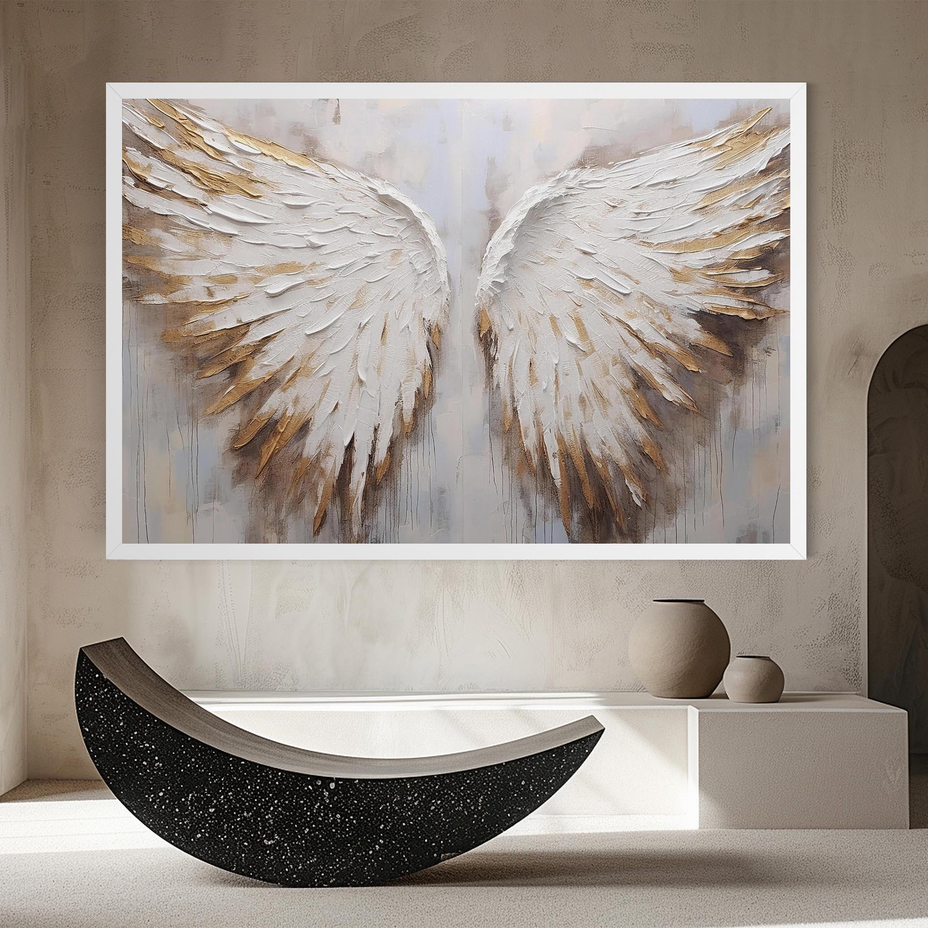 Obraz na Płótnie White Angel Wings mockup 8