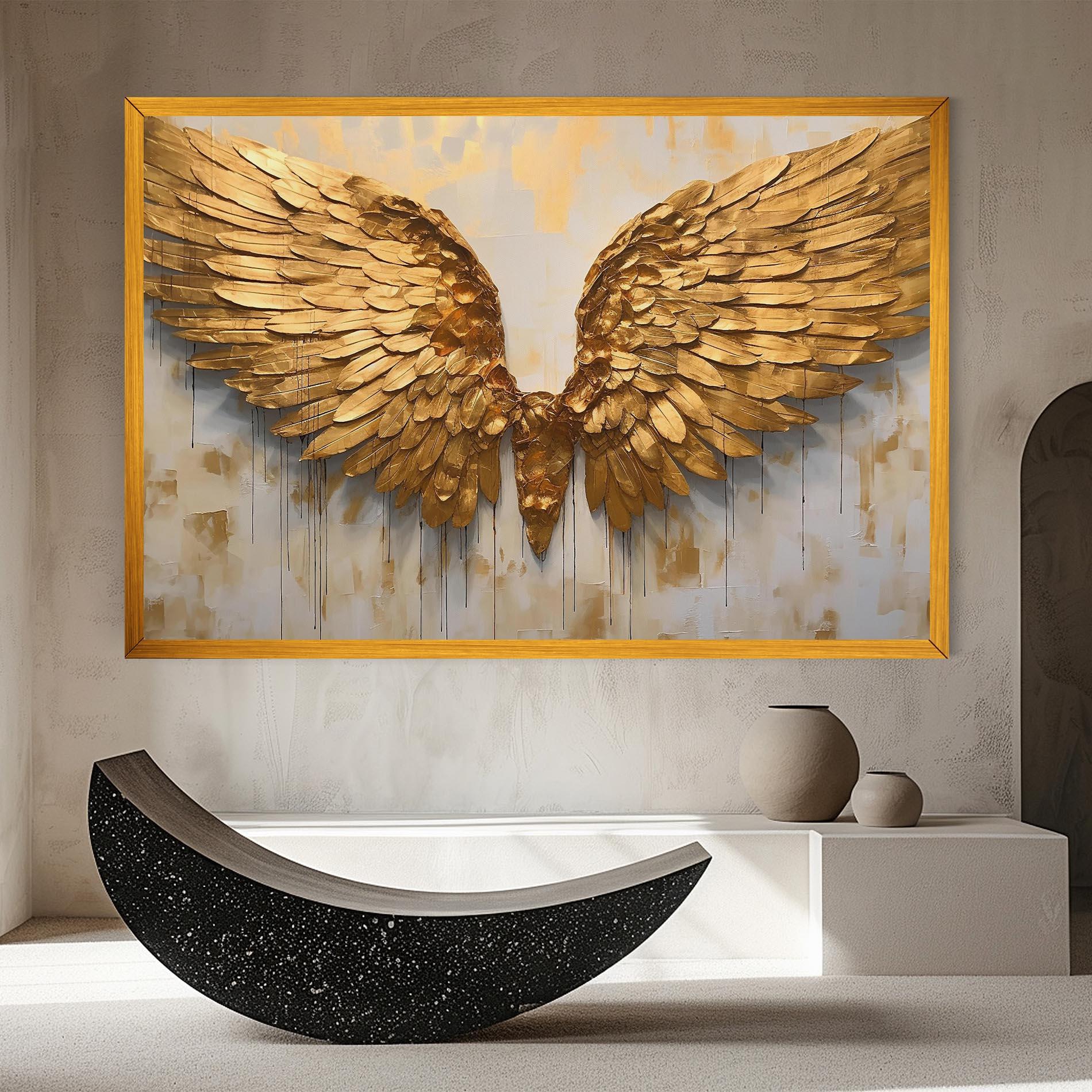 Obraz na Płótnie Golden Wings Art mockup 8