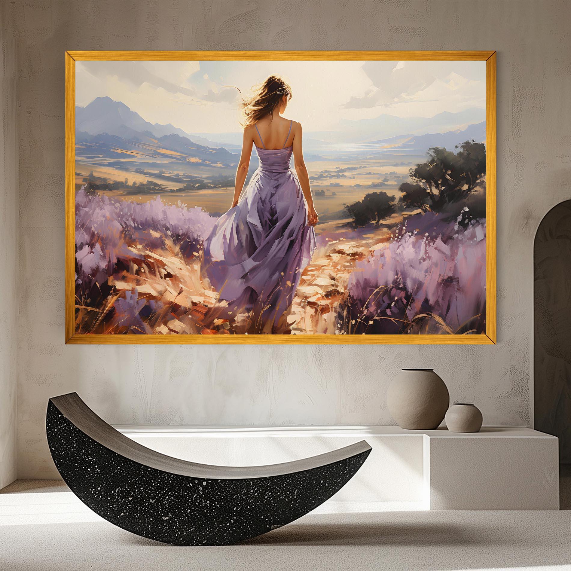 Obraz na Płótnie Purple Dress Woman mockup 8