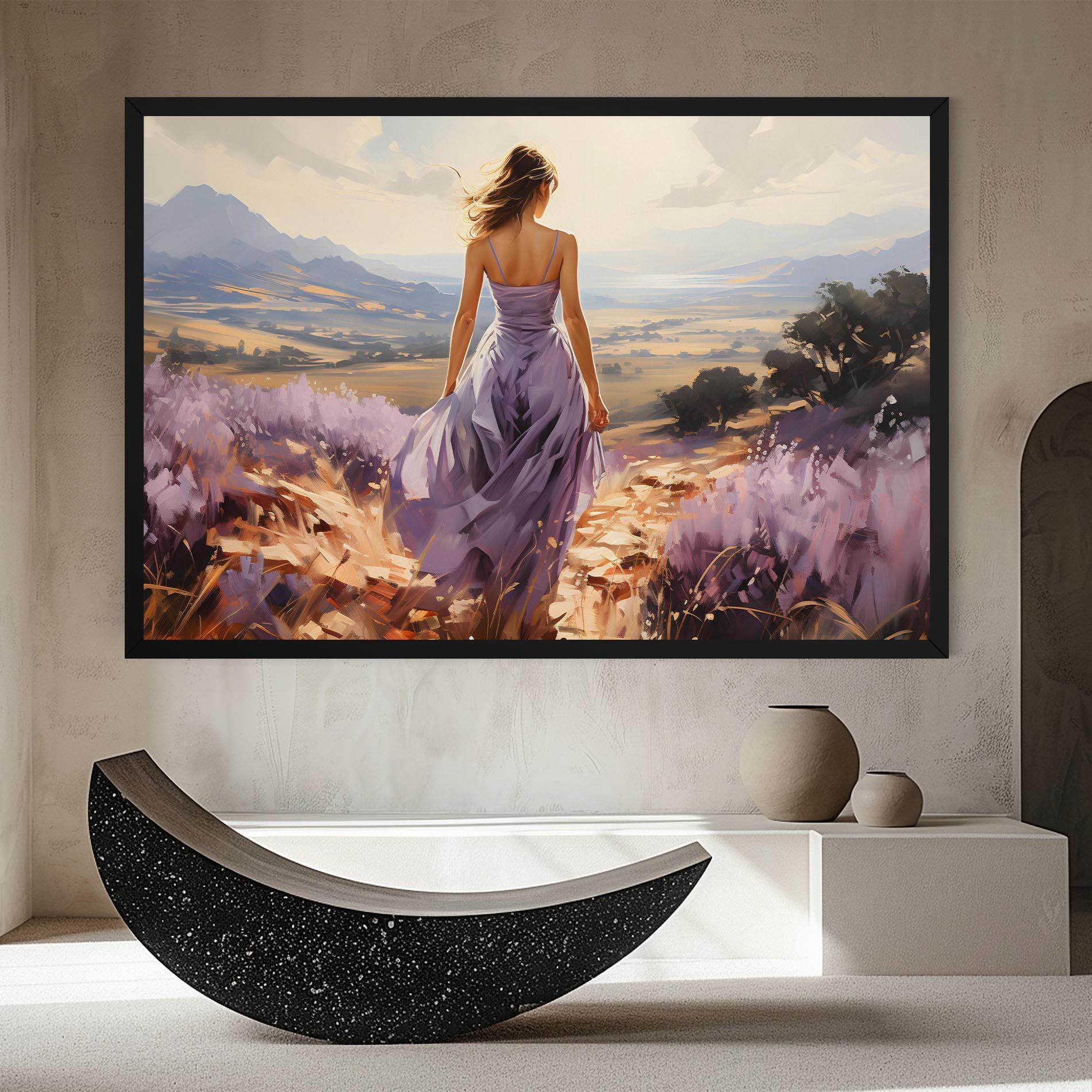 Obraz na Płótnie Purple Dress Woman mockup 8