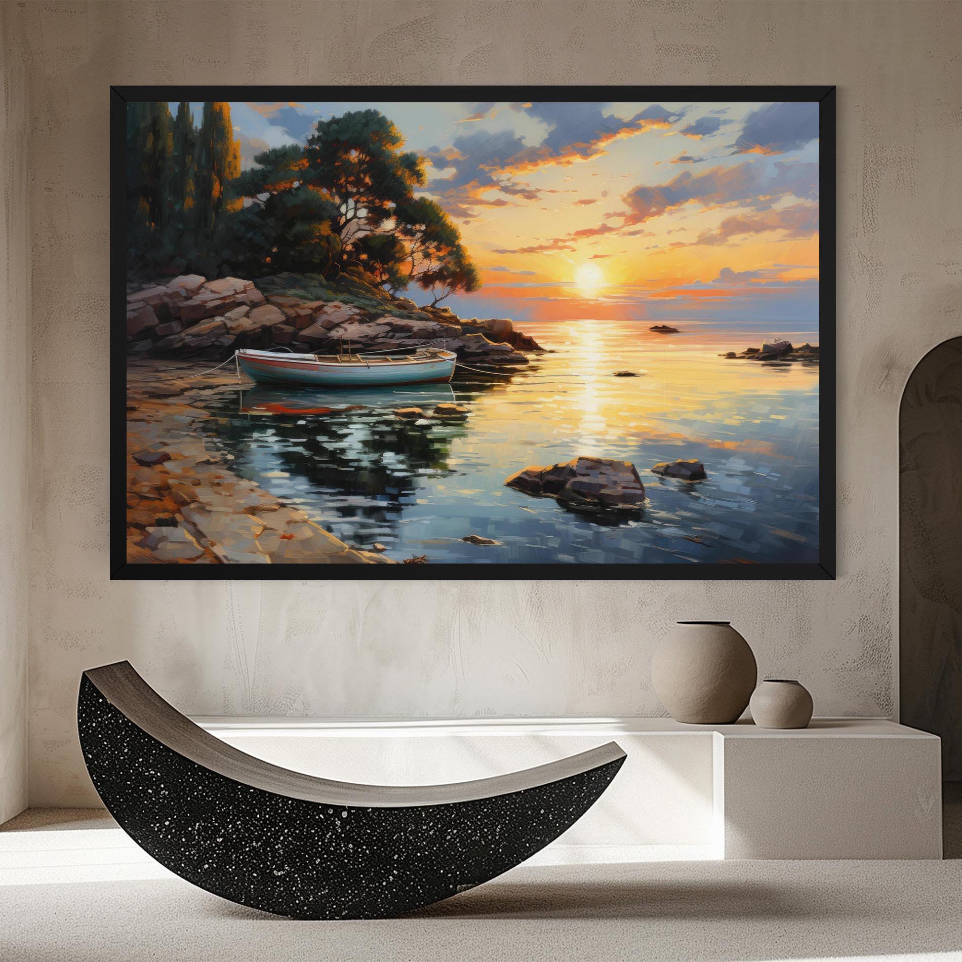 Obraz na Płótnie Sunset Sea Art mockup 8