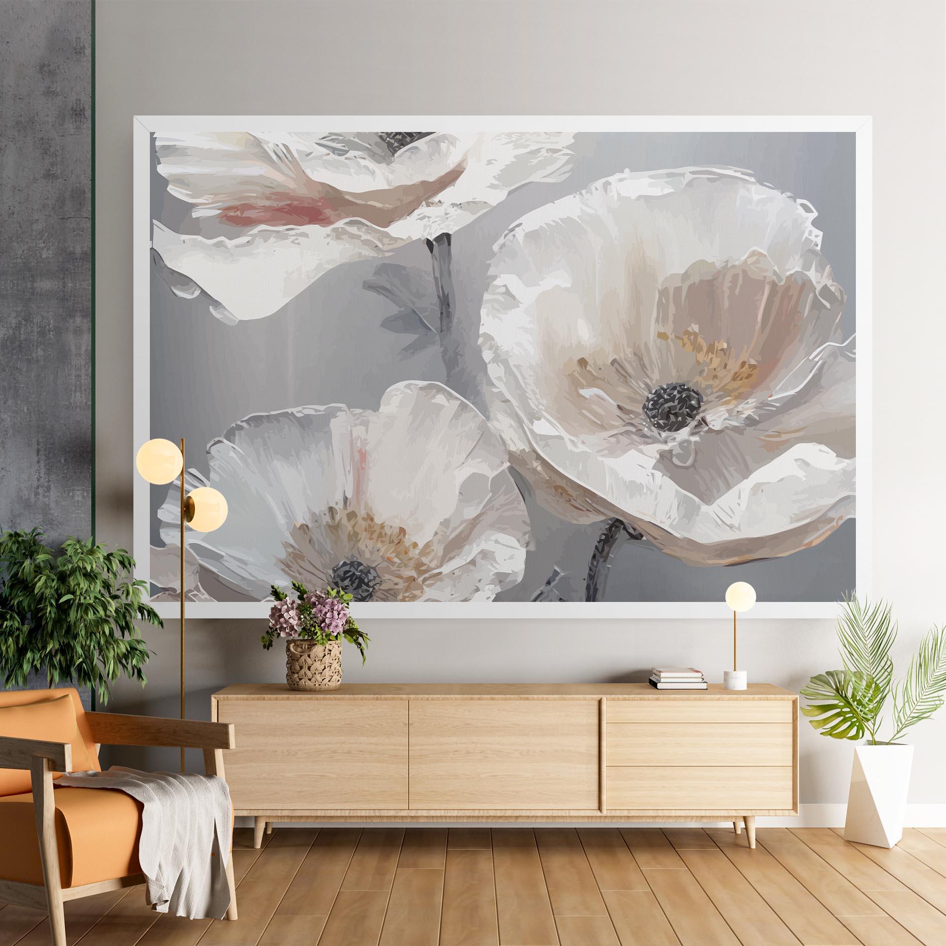 Obraz na Płótnie Cream Mix Flower mockup 9