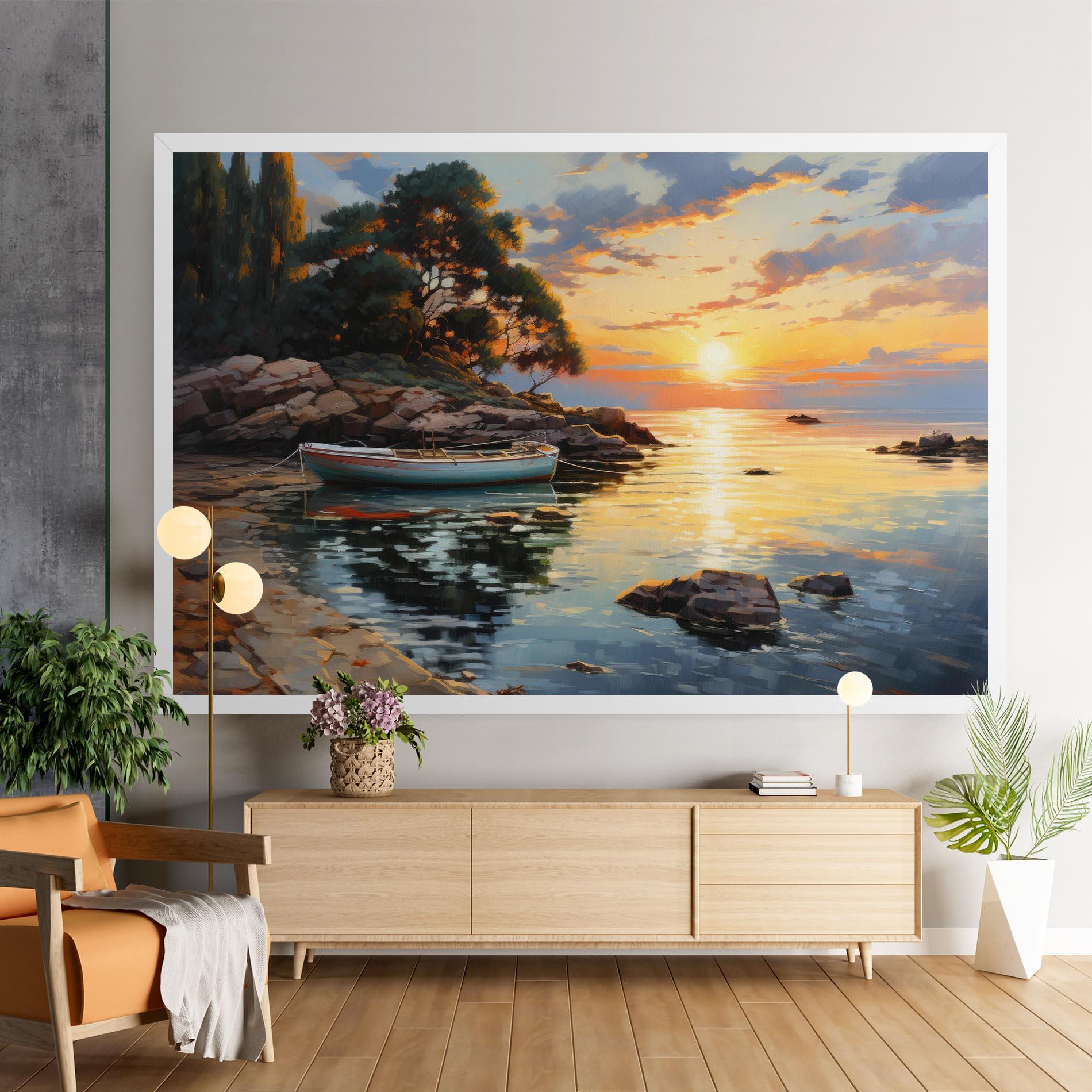 Obraz na Płótnie Sunset Sea Art mockup 9