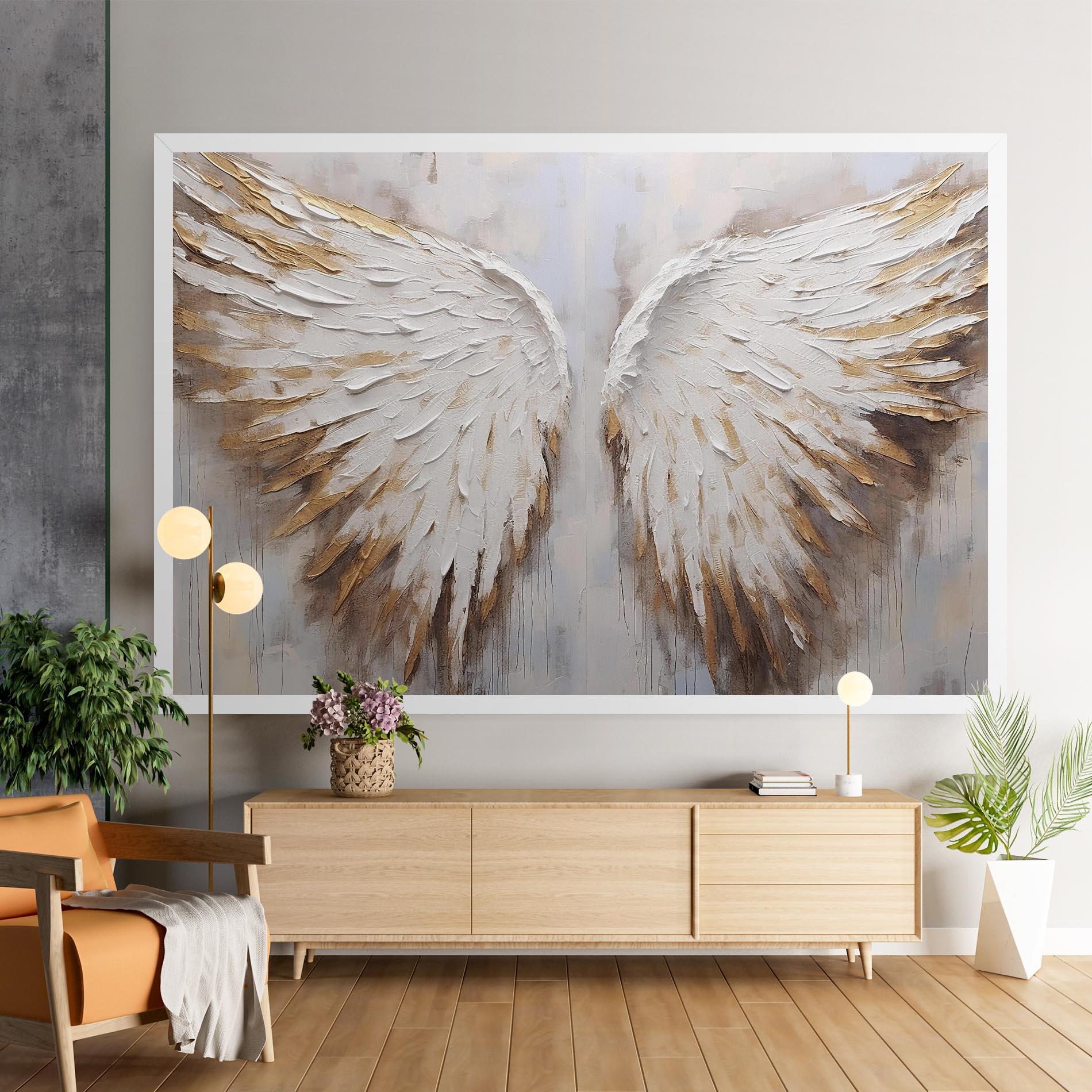 Obraz na Płótnie White Angel Wings mockup 9
