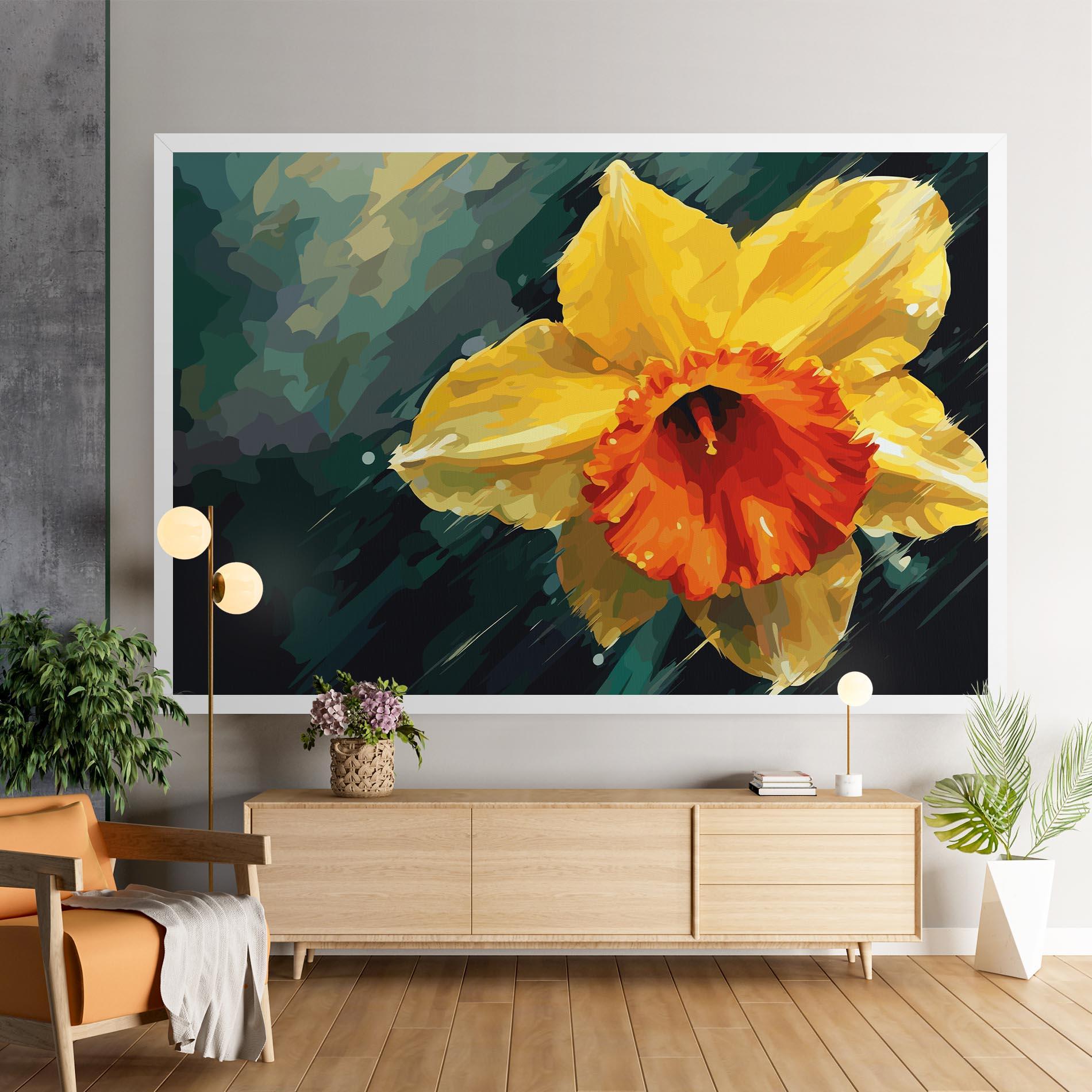 Obraz na Płótnie Yellow Flower Art mockup 9
