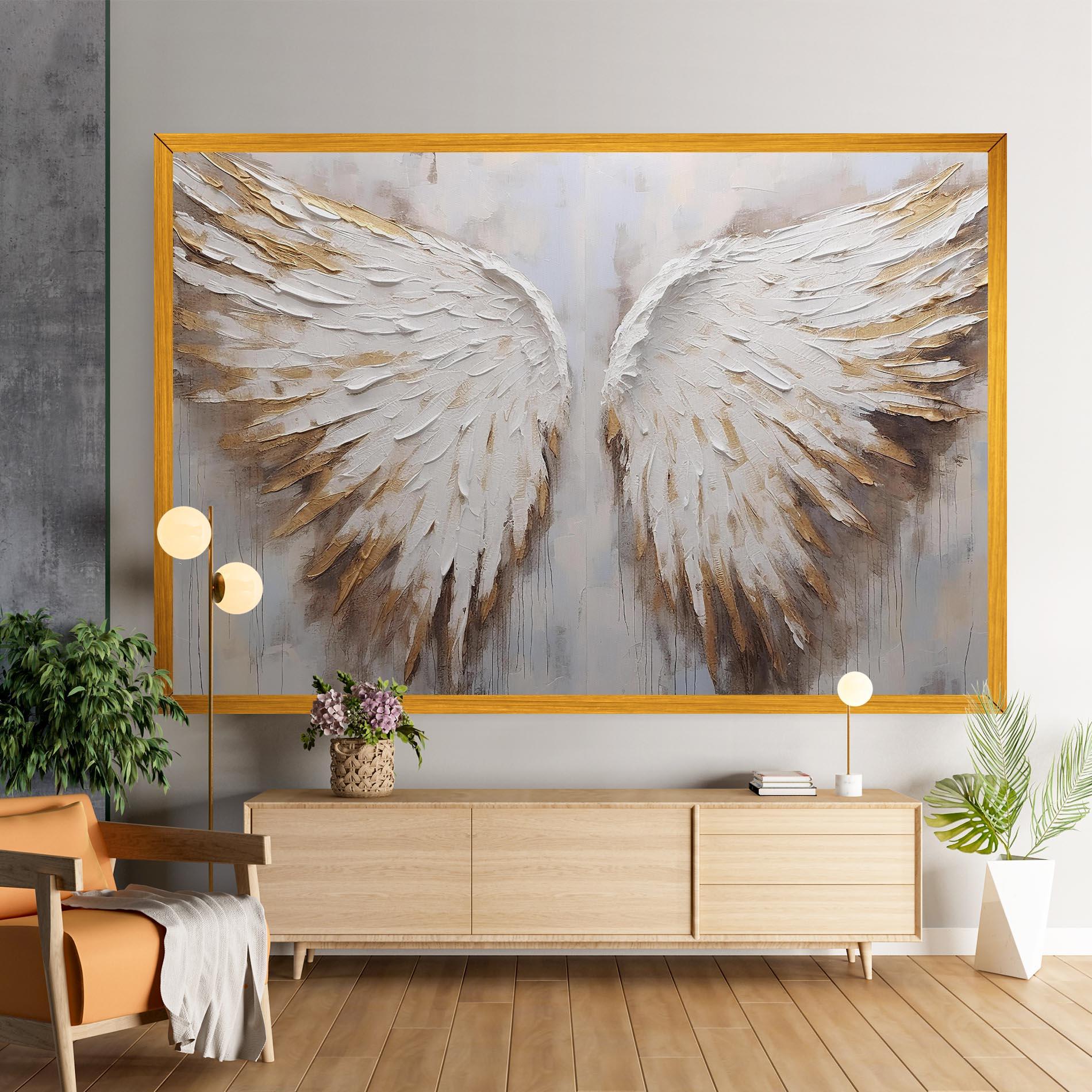 Obraz na Płótnie White Angel Wings mockup 9