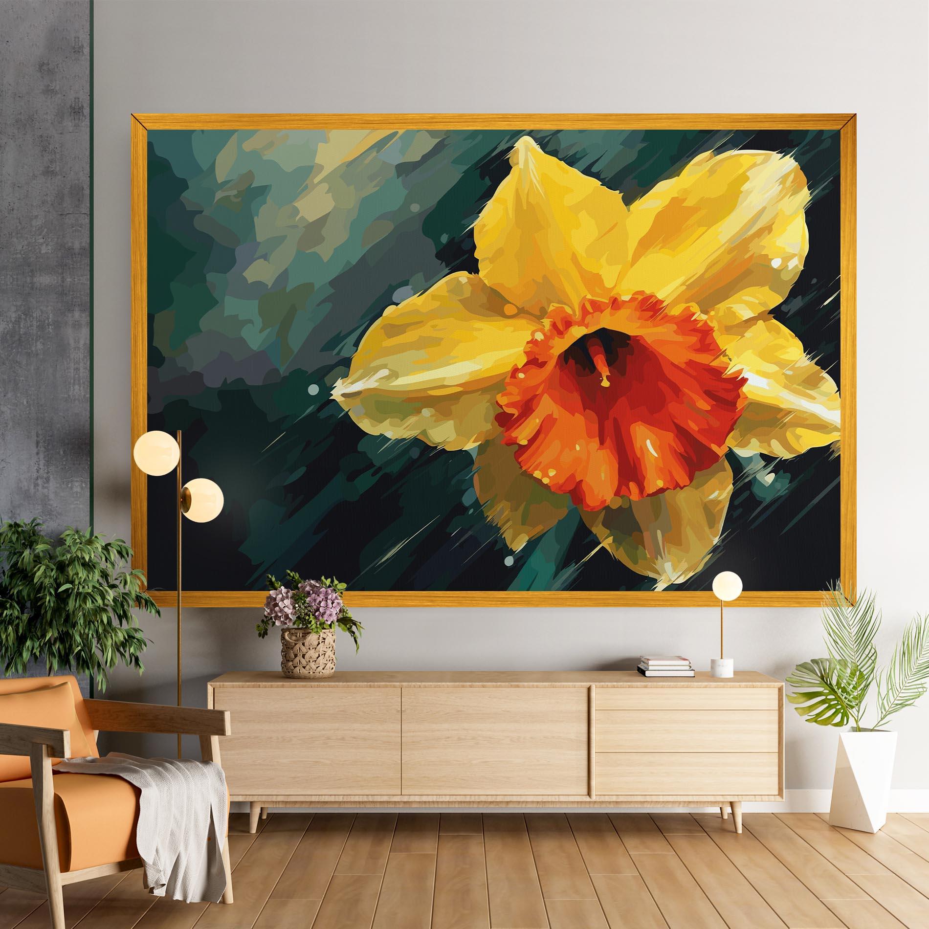 Obraz na Płótnie Yellow Flower Art mockup 9