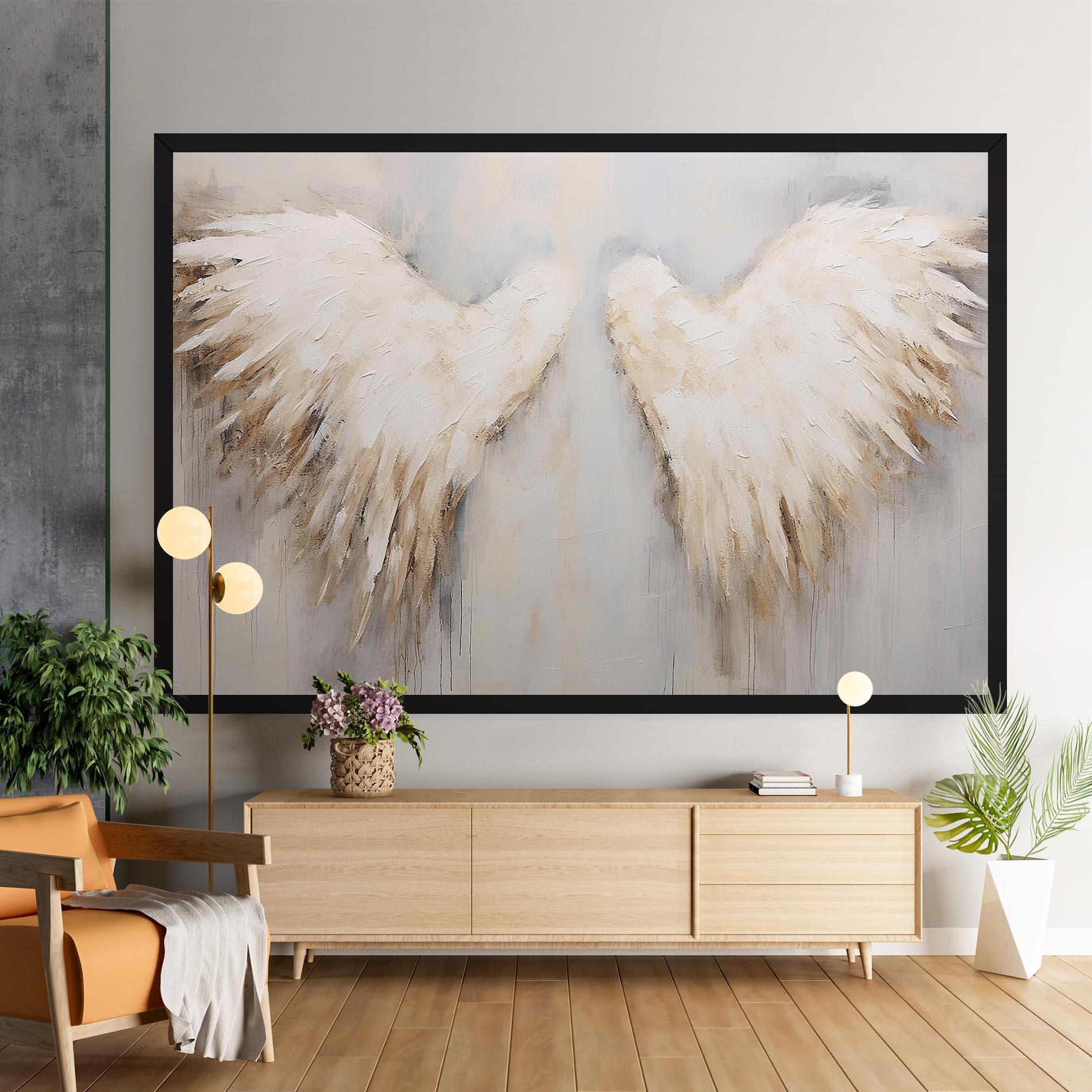 Obraz na Płótnie Cream White Wings mockup 9