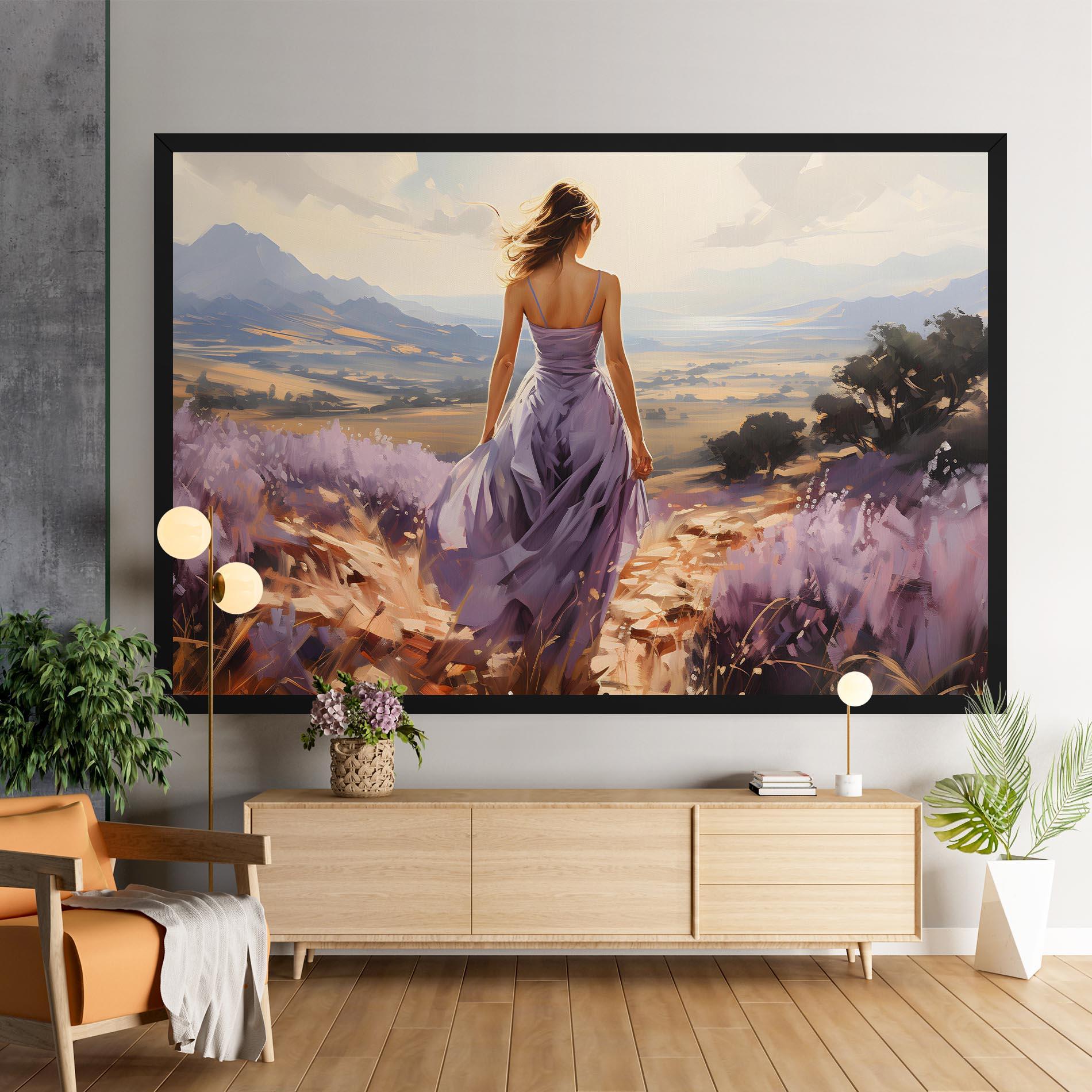 Obraz na Płótnie Purple Dress Woman mockup 9