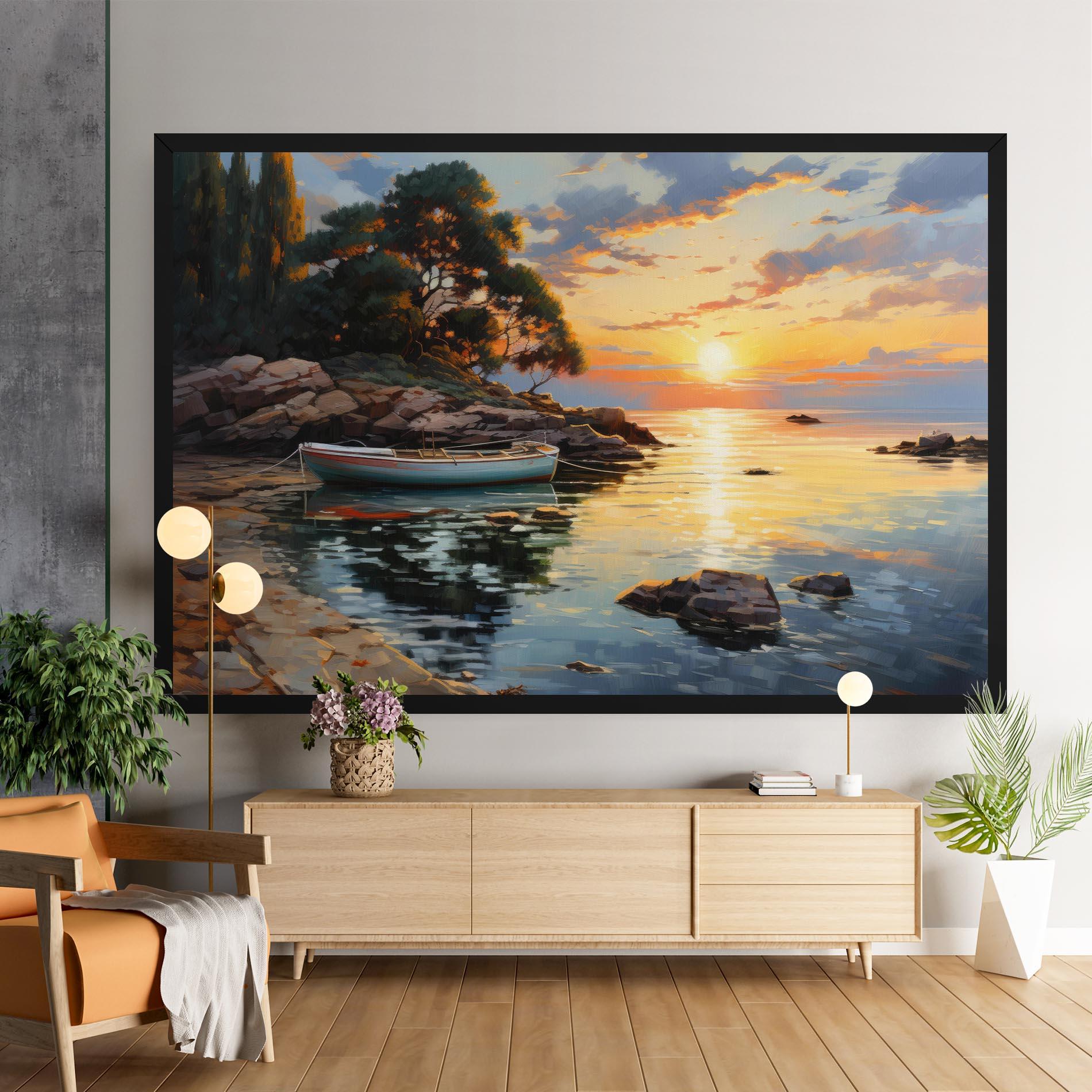 Obraz na Płótnie Sunset Sea Art mockup 9