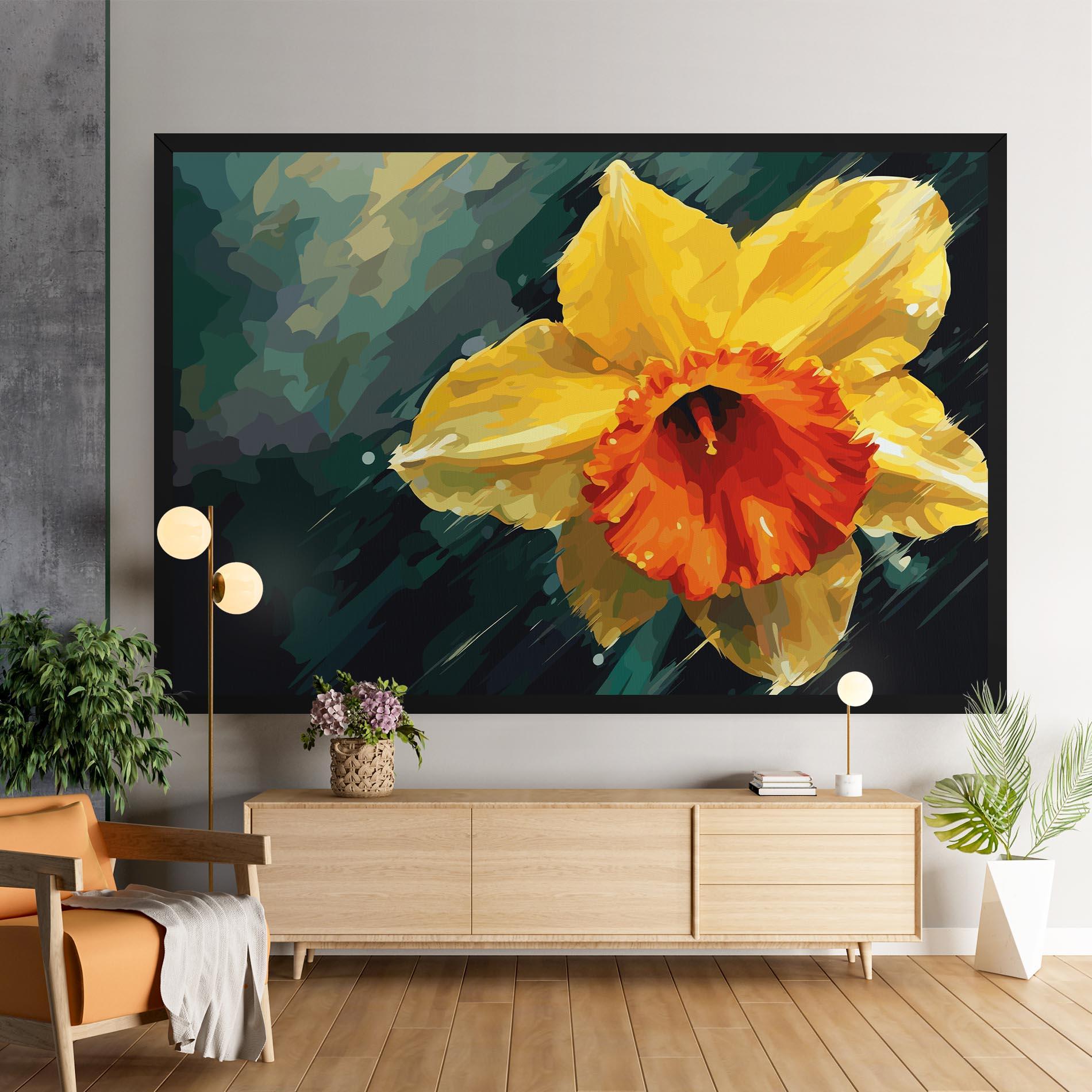 Obraz na Płótnie Yellow Flower Art mockup 9