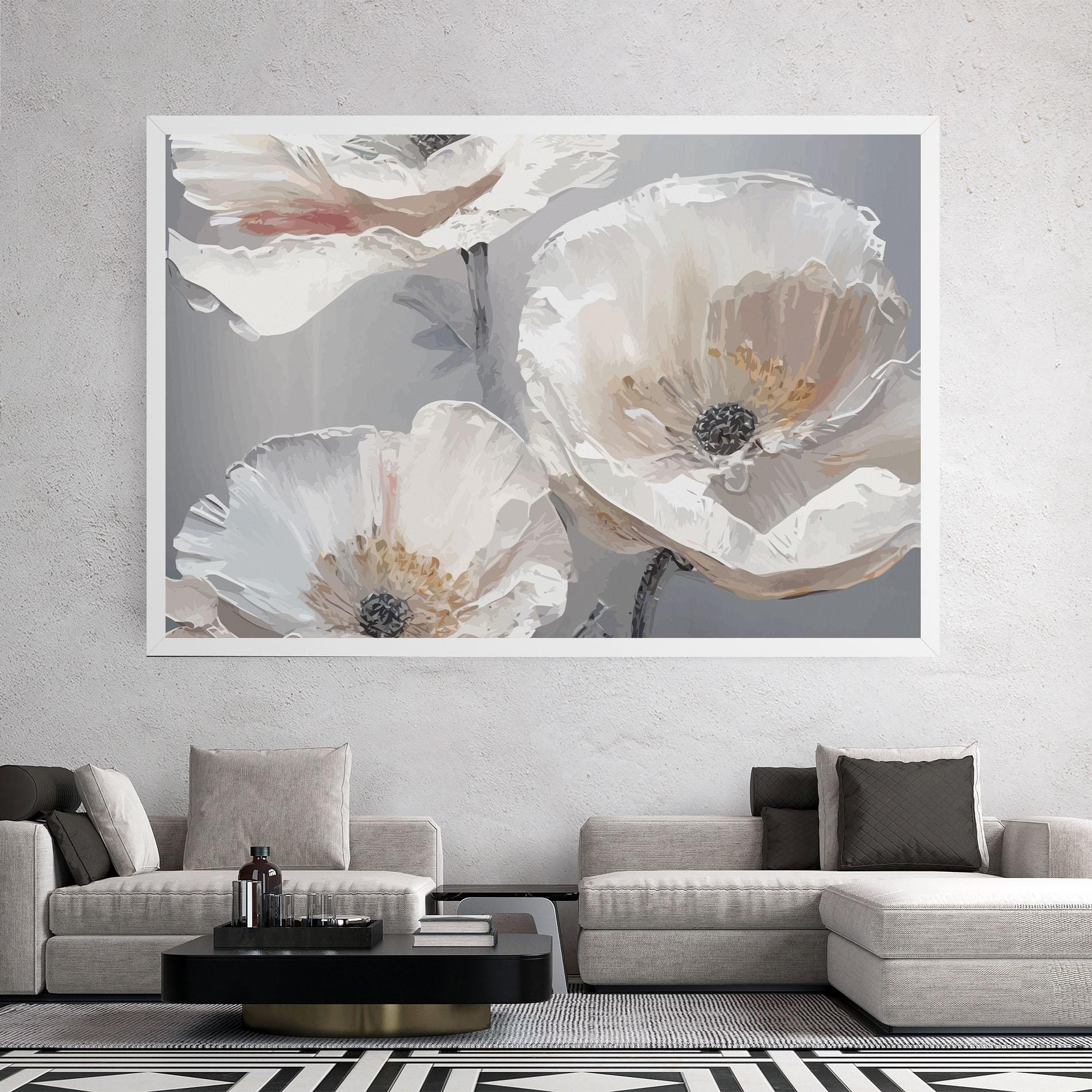 Obraz na Płótnie Cream Mix Flower mockup 2