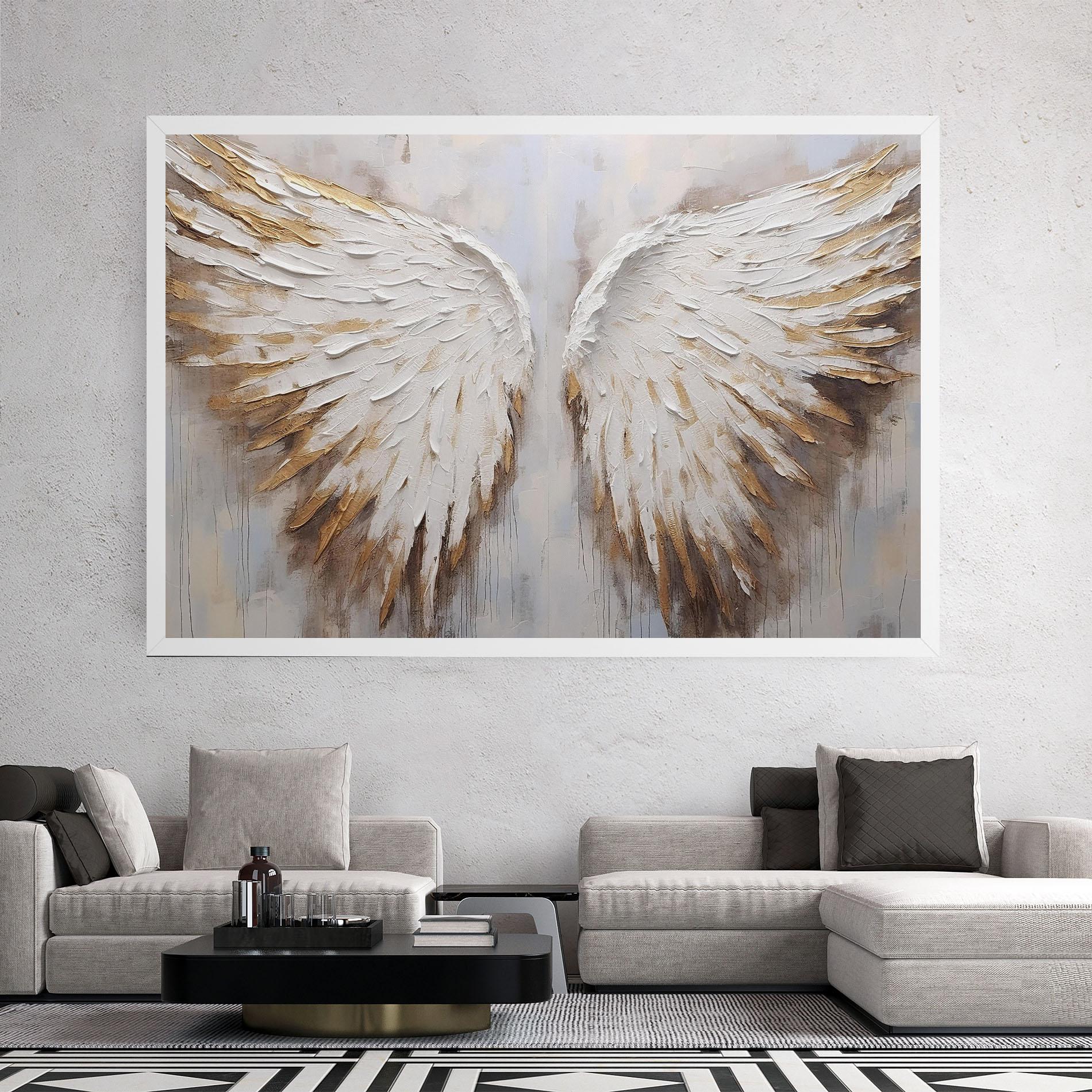 Obraz na Płótnie White Angel Wings mockup 2