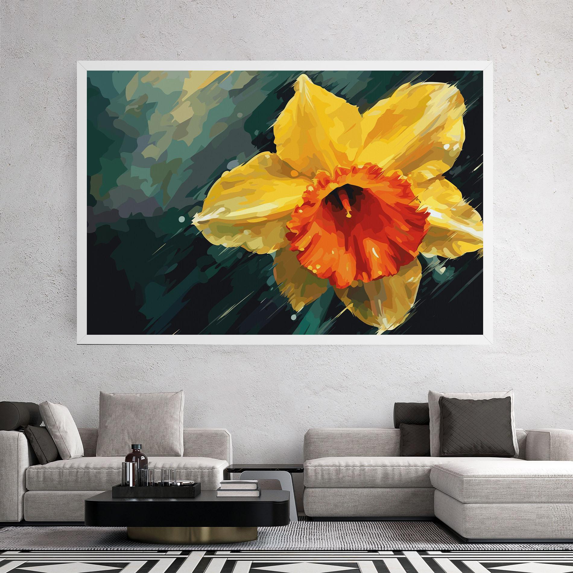 Obraz na Płótnie Yellow Flower Art mockup 2