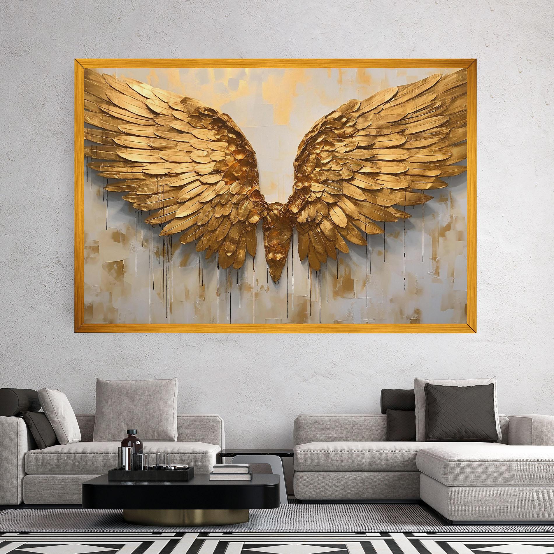 Obraz na Płótnie Golden Wings Art mockup 2