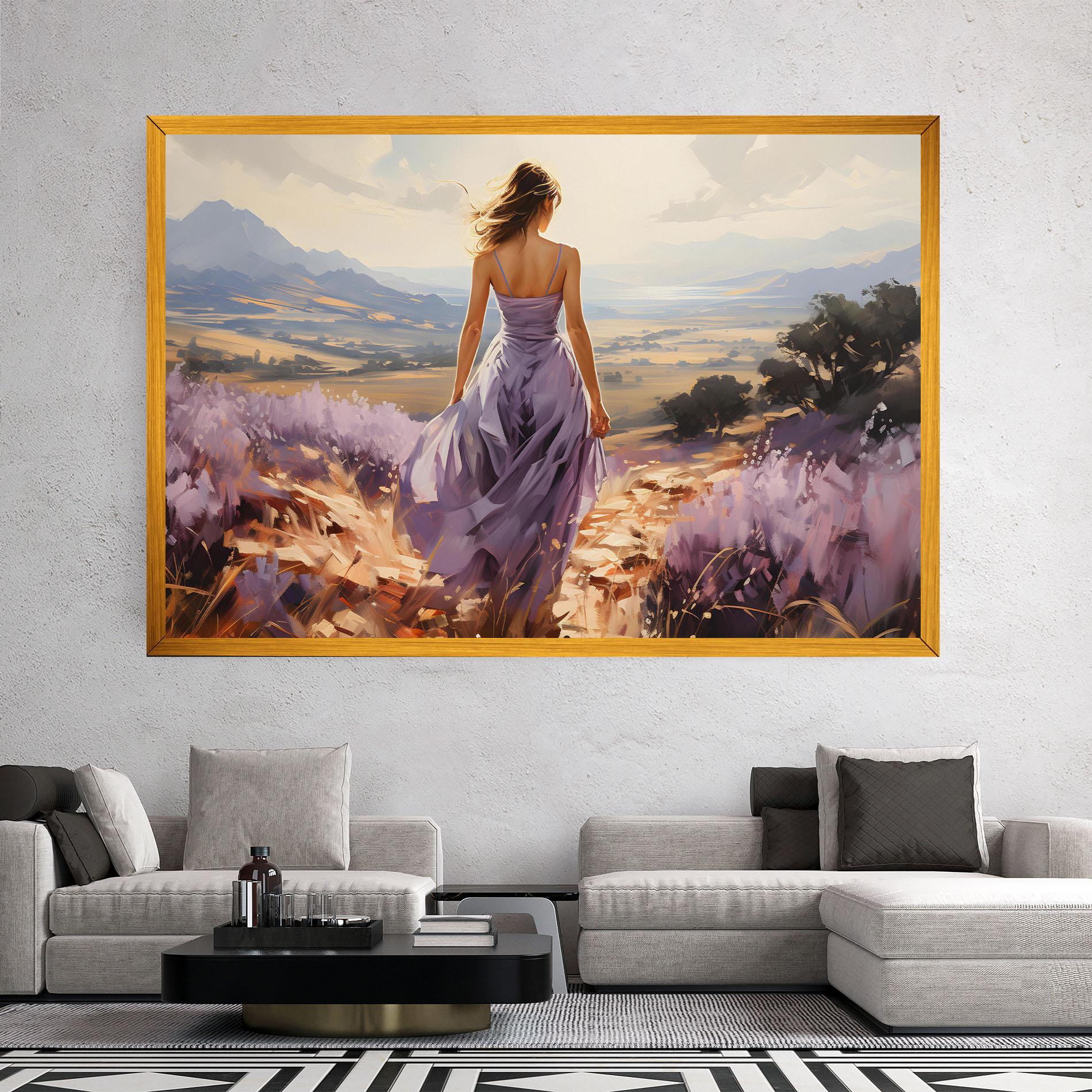 Obraz na Płótnie Purple Dress Woman mockup 2