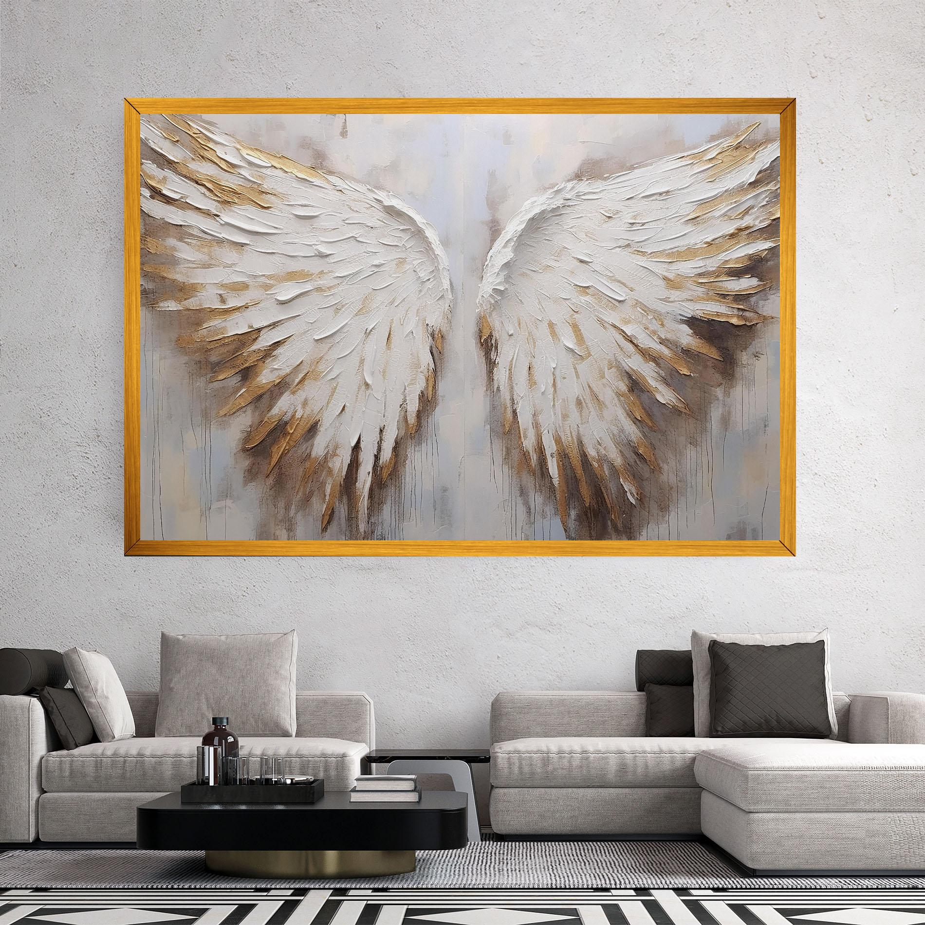Obraz na Płótnie White Angel Wings mockup 2