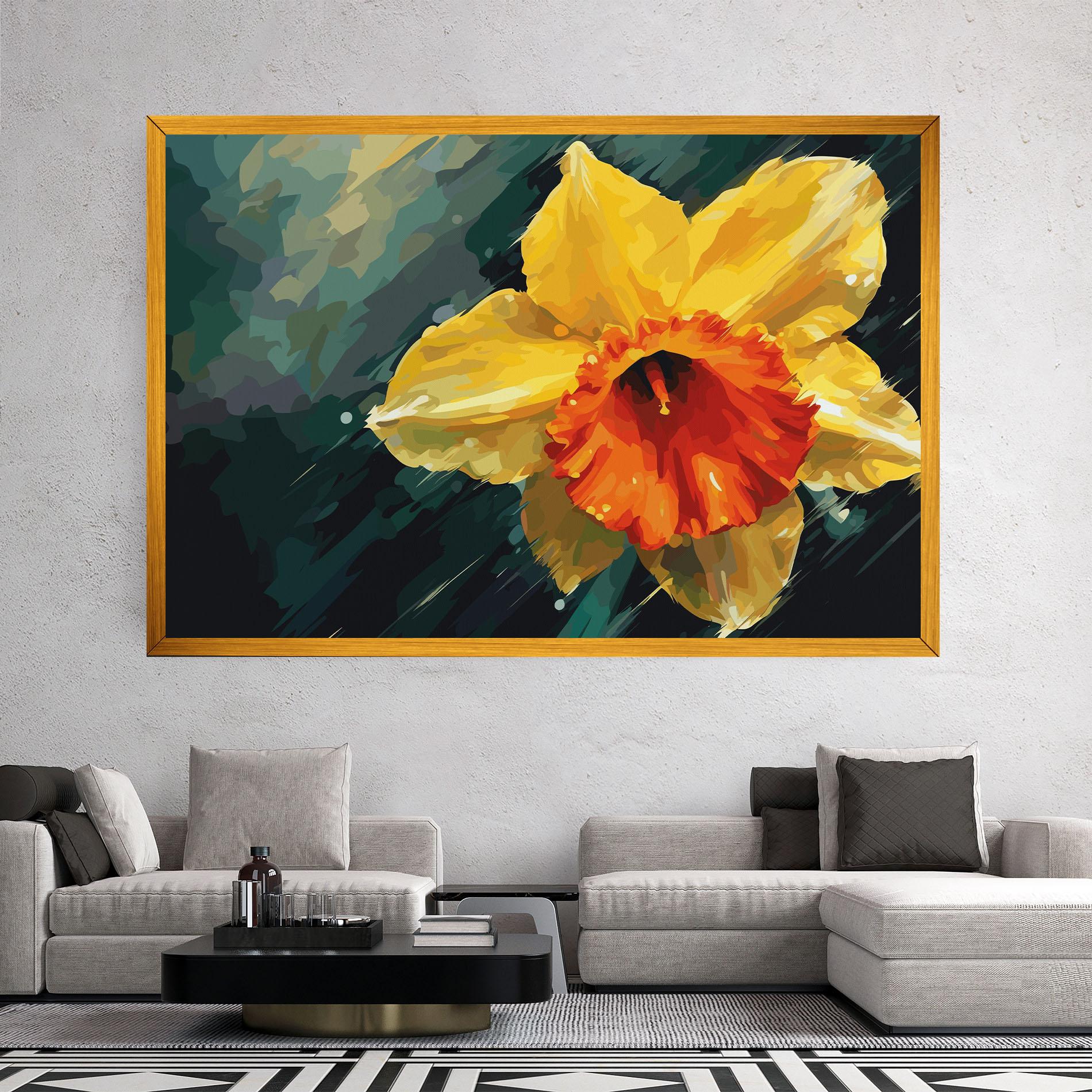 Obraz na Płótnie Yellow Flower Art mockup 2