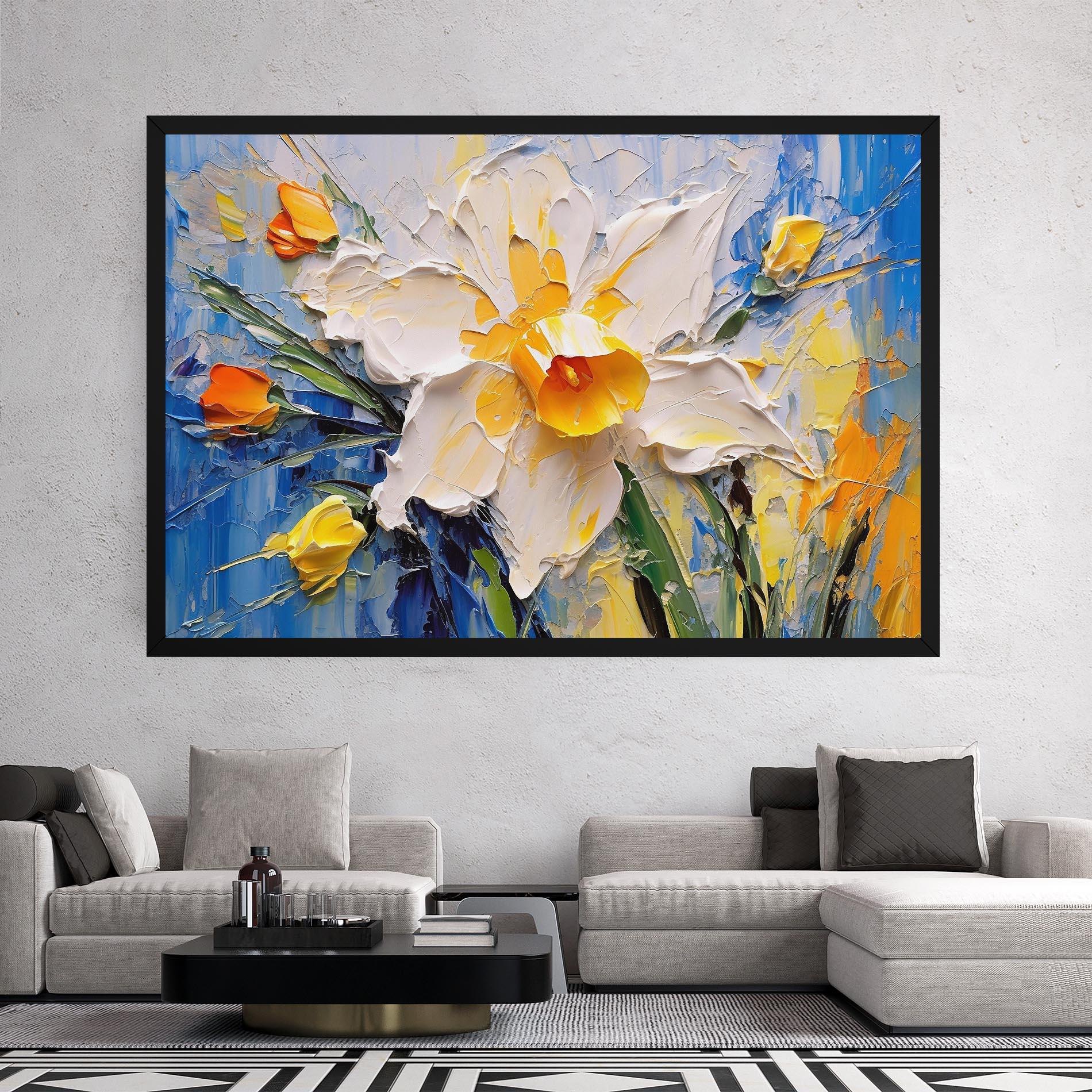 Obraz na Płótnie Abstract Flower Art mockup 2