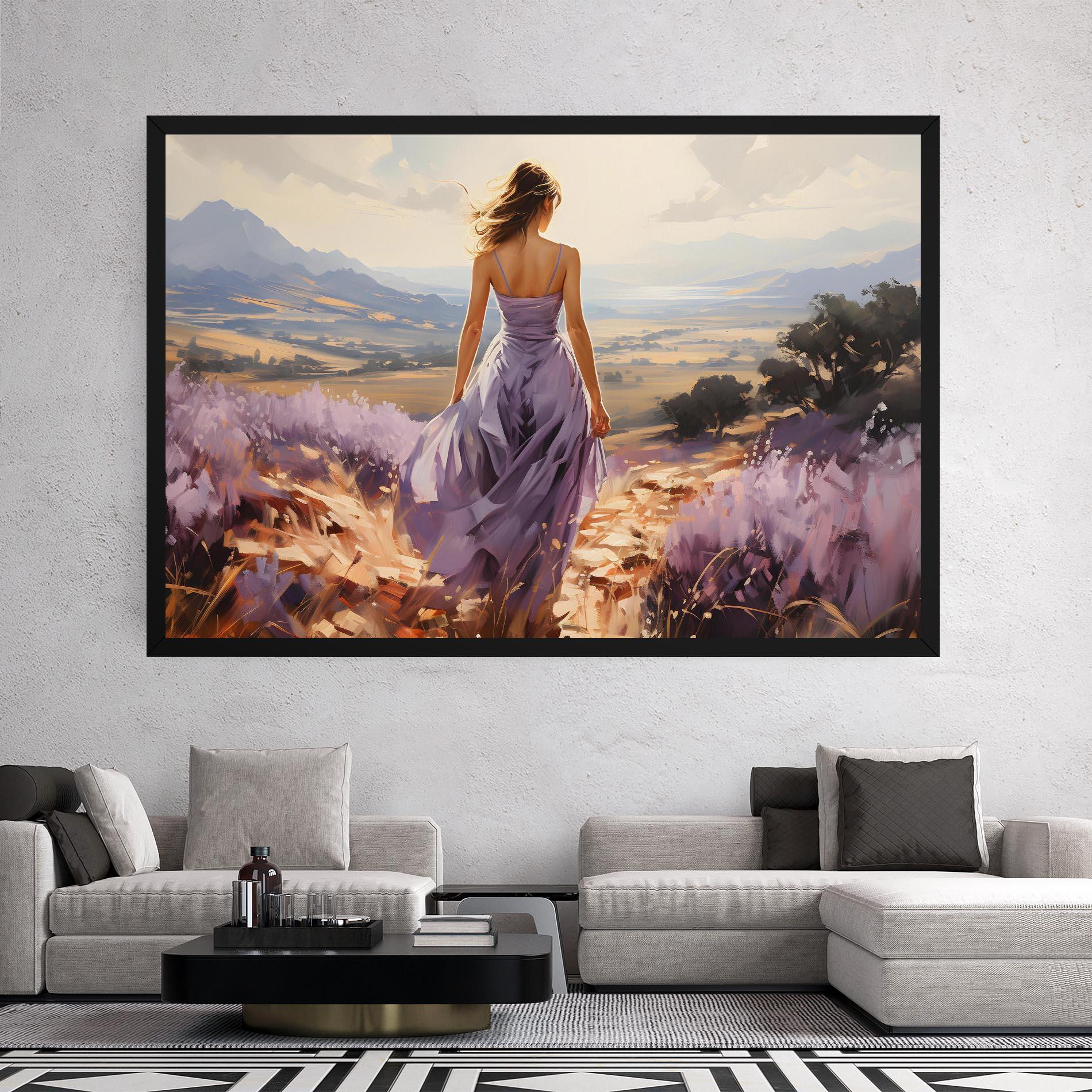 Obraz na Płótnie Purple Dress Woman mockup 2