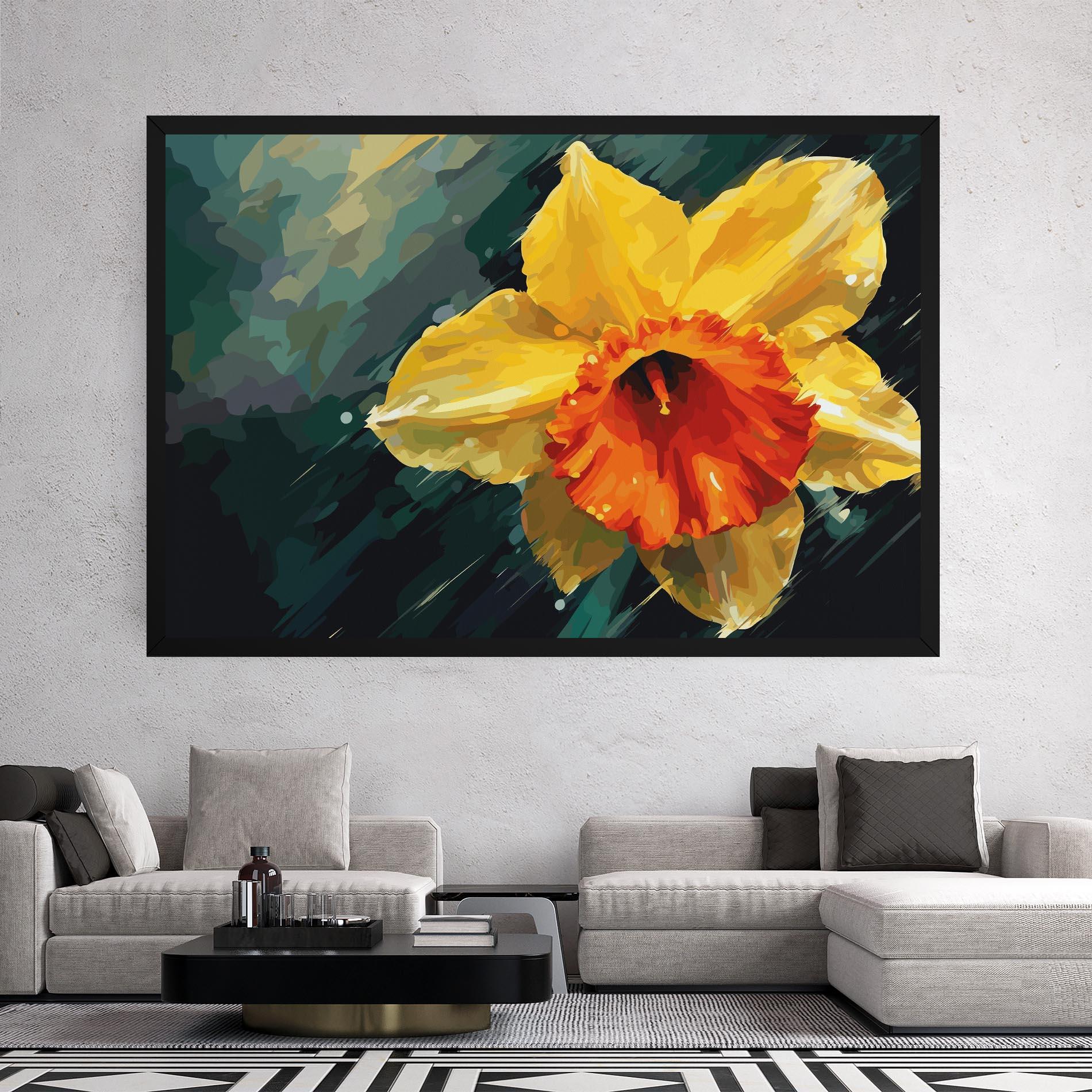 Obraz na Płótnie Yellow Flower Art mockup 2