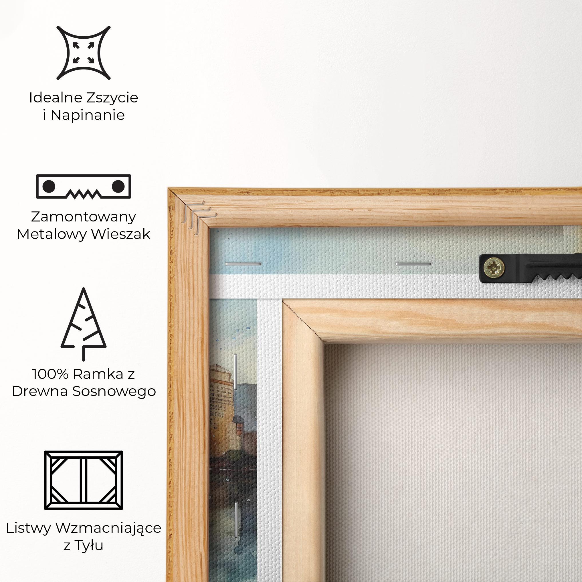 Obraz na Płótnie Watercolor City Skyline mockup 5